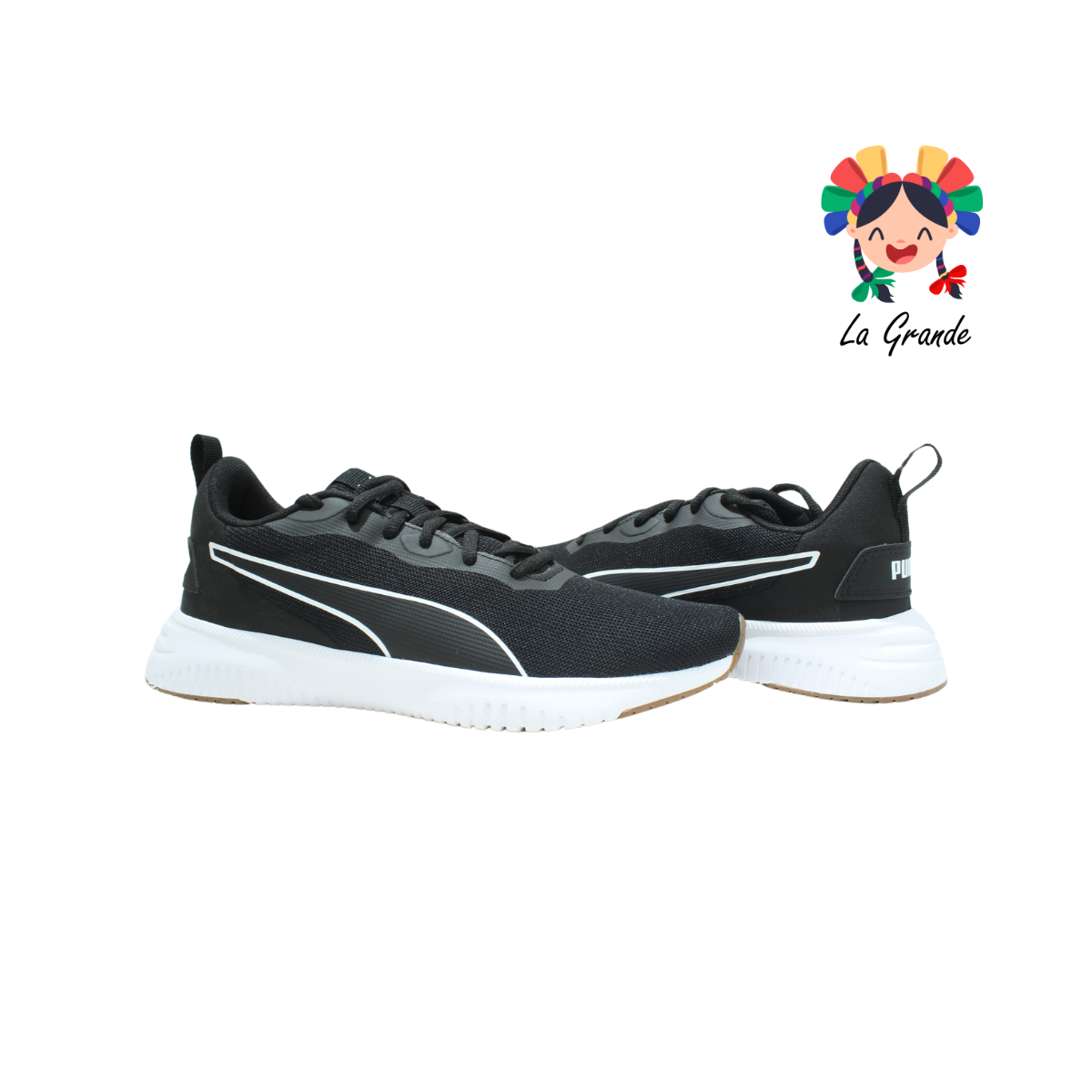 0109 PUMA FLYER Negro Blanco Tenis Deportivo Importado Original para Caballero