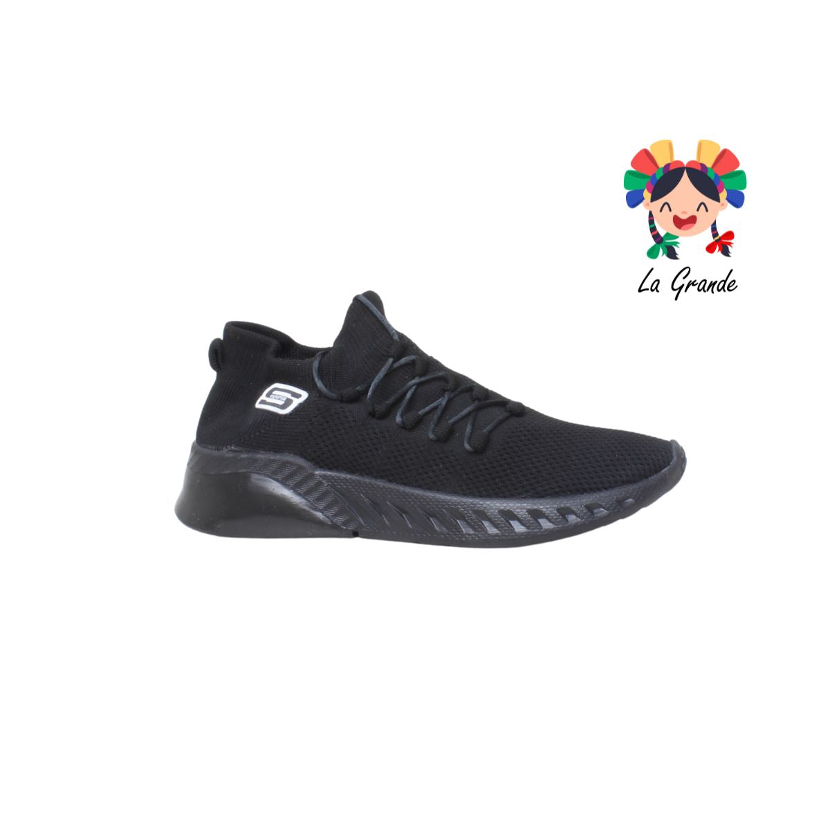 990 CAPIEL'SK Negro Negro Textil Tenis Deportivo para Dama y Joven