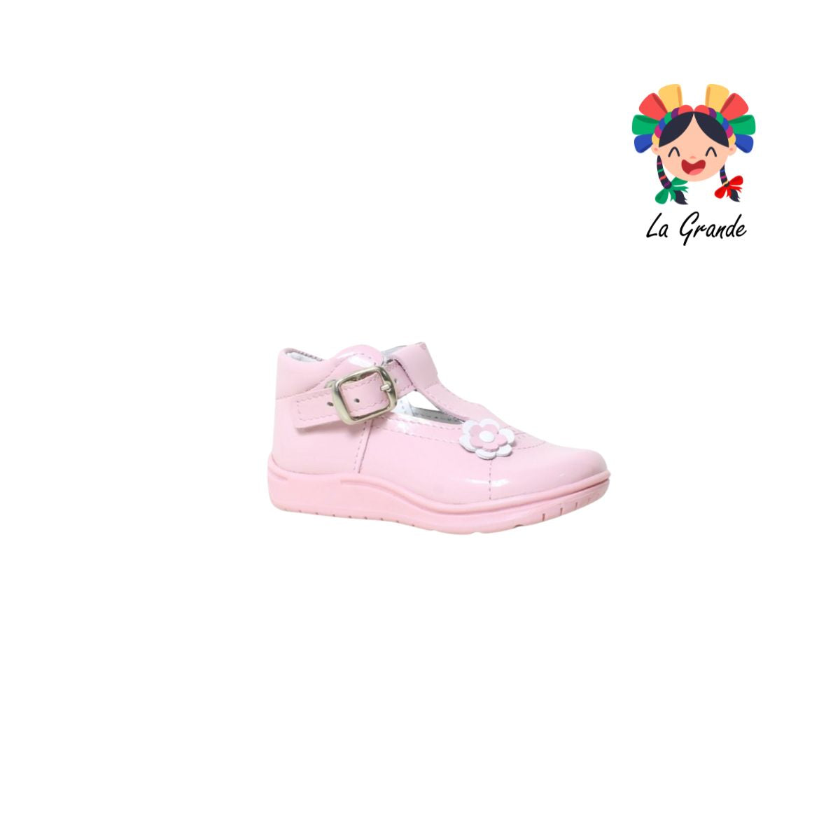 401 WIZZYZ Rosa Piel Charol Zapato Casual para Bebé