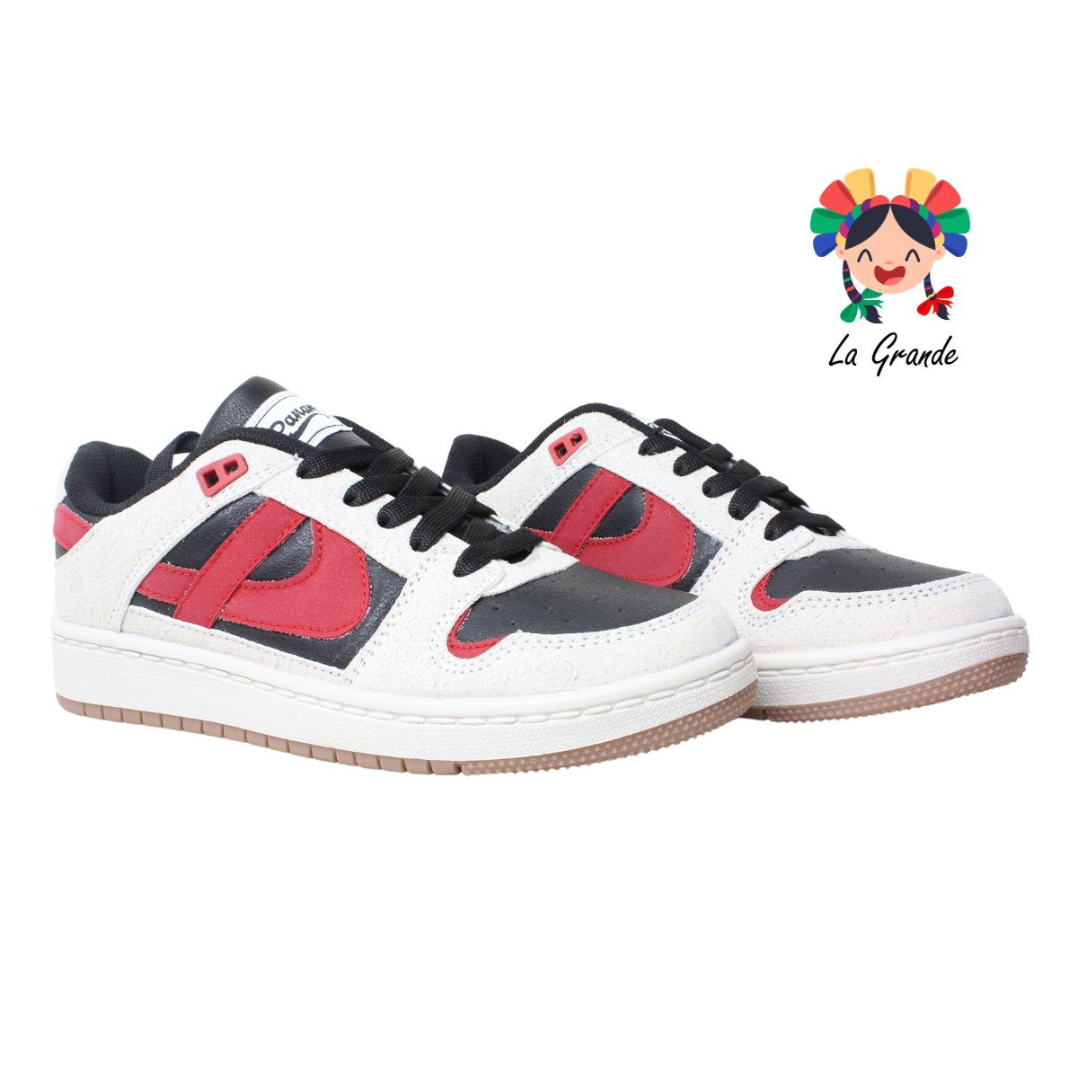 010899 PANAM Negro Beige Napa Tenis Casual Original para Dama y Joven