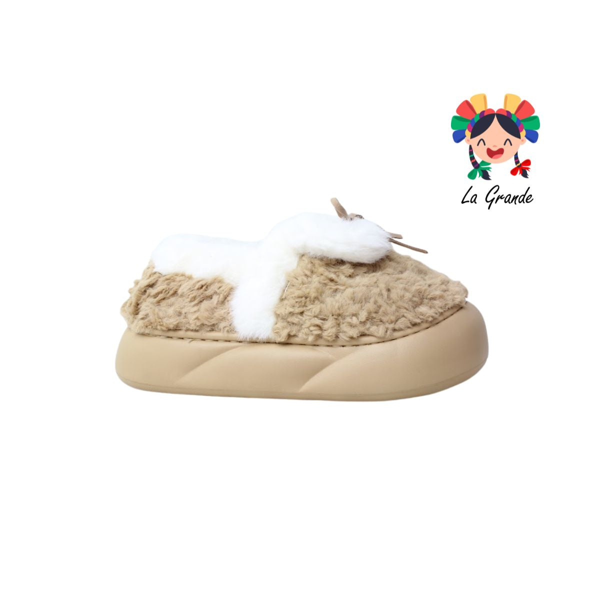 A-5042 ZXXG Multicolor Moño Listón Pantufla Afelpada para Dama