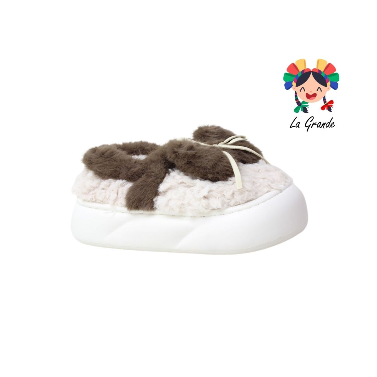 A-5042 ZXXG Multicolor Moño Listón Pantufla Afelpada para Dama