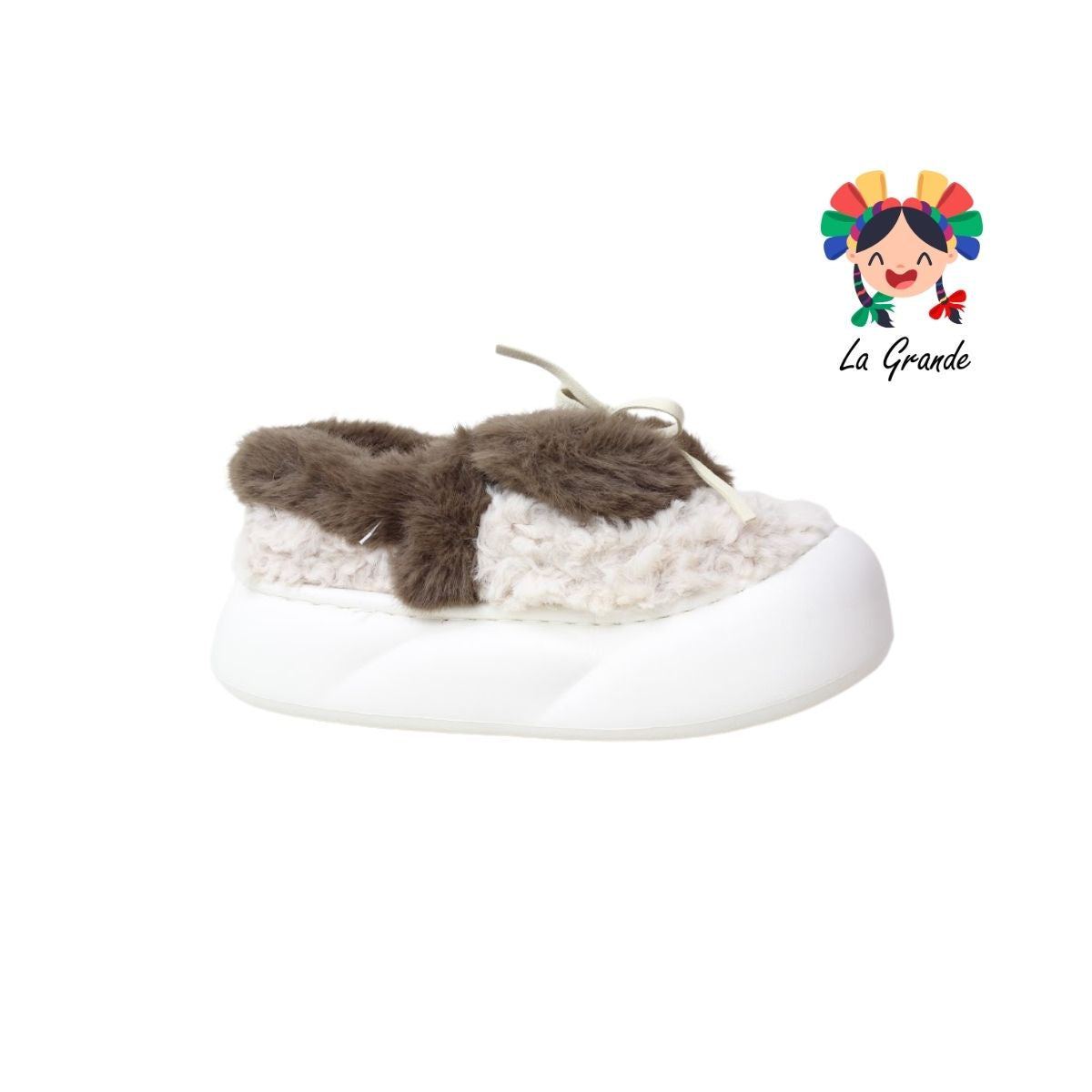 A-5042 ZXXG Multicolor Moño Listón Pantufla Afelpada para Dama
