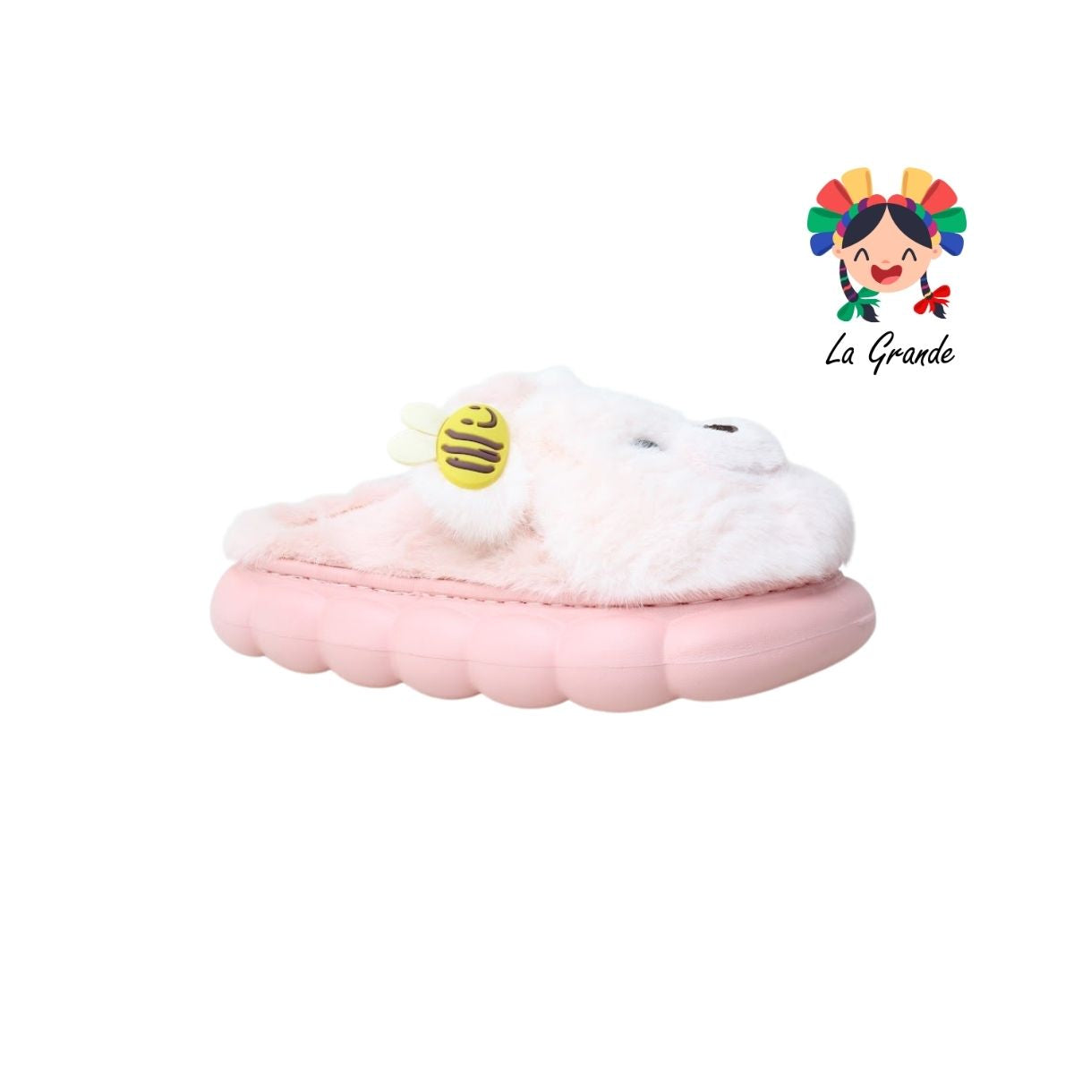 A-5143 ZXXG Multicolor Oso Abejita Pantufla Afelpada para Dama