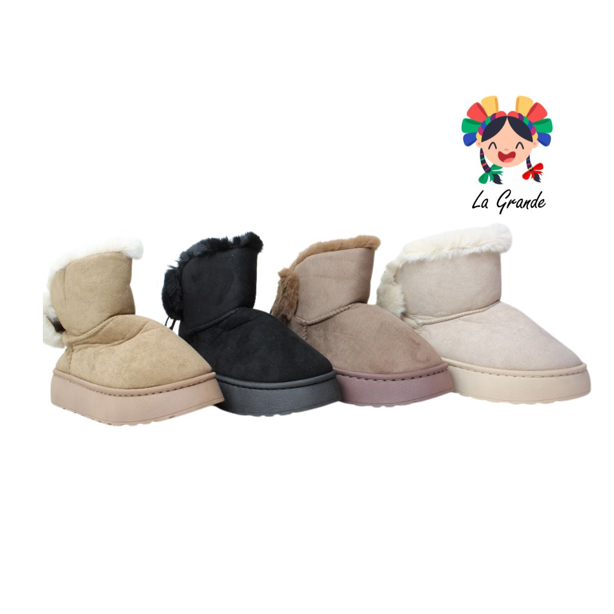 A-5290 ZXXG Multicolor Bota Afelpada para Dama