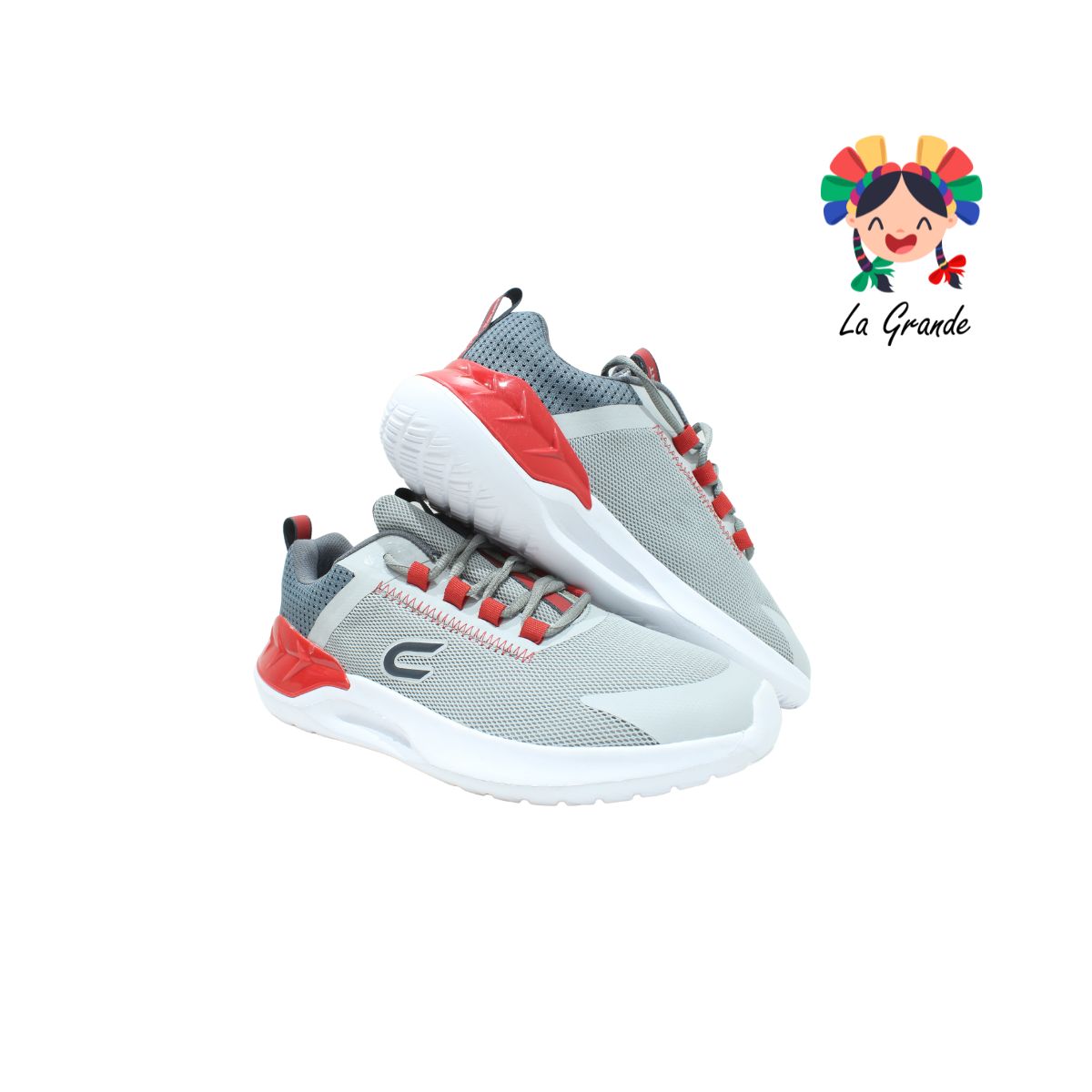 A1307 COURT Gris Rojo Tenis Deportivo para Caballero