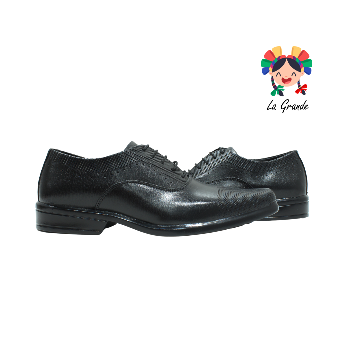 A90 VIAKENTTO Negro Venecia Piel Zapato de Vestir para Caballero