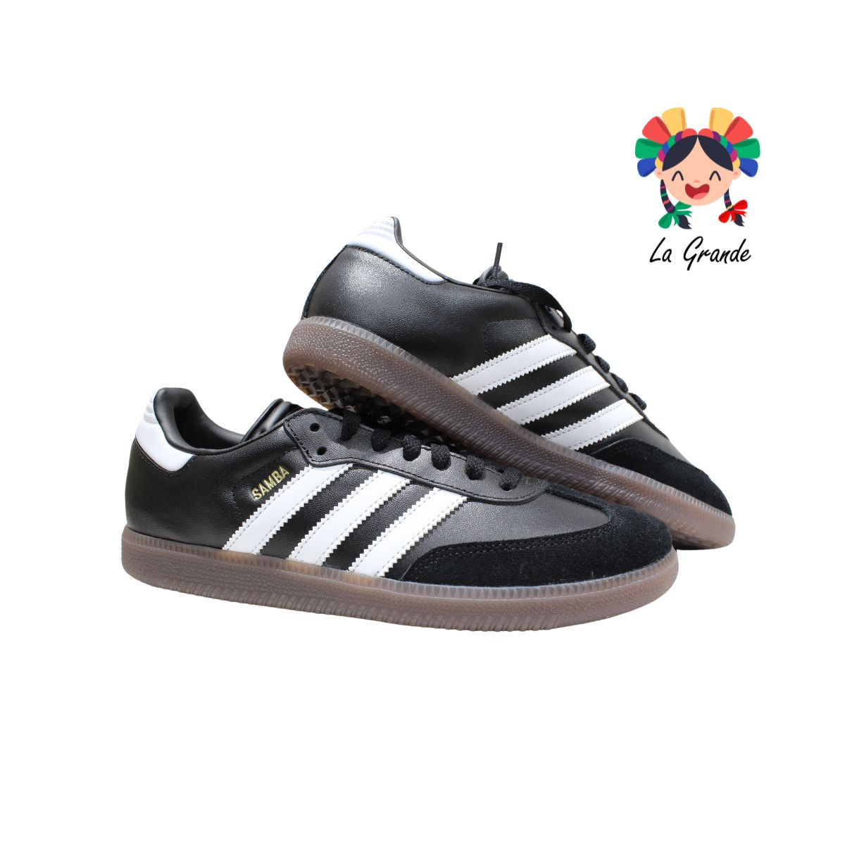 SAMBA ADIDAS Negro Blanco Gamuza Tenis Casual Importado Original para Caballero