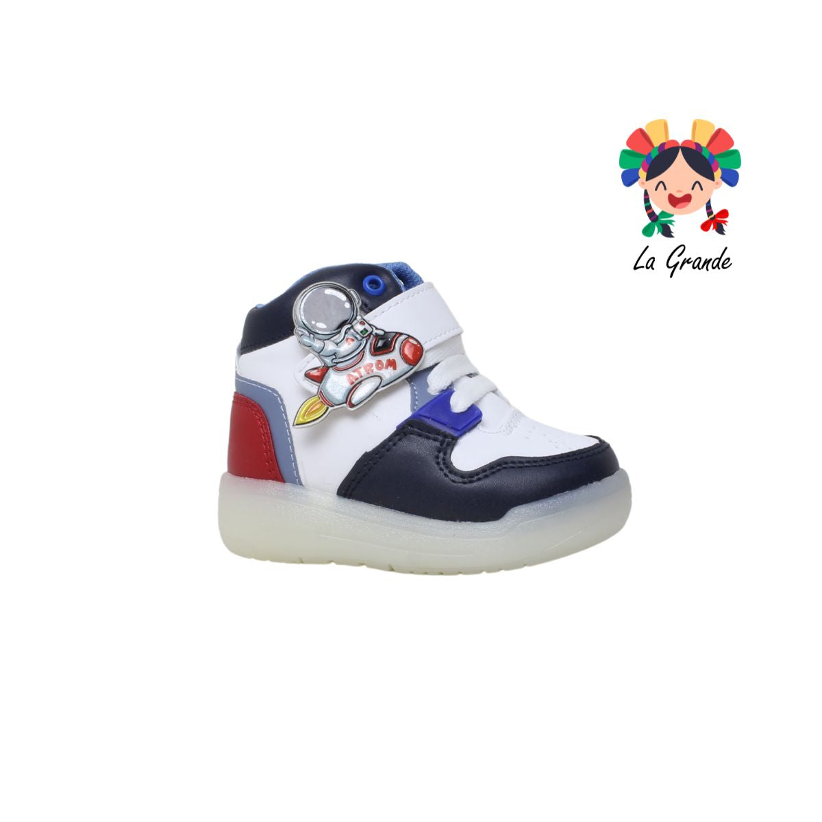 ALEX ATROM Mno Blanco Rojo Sint Tenis Casual para Niño