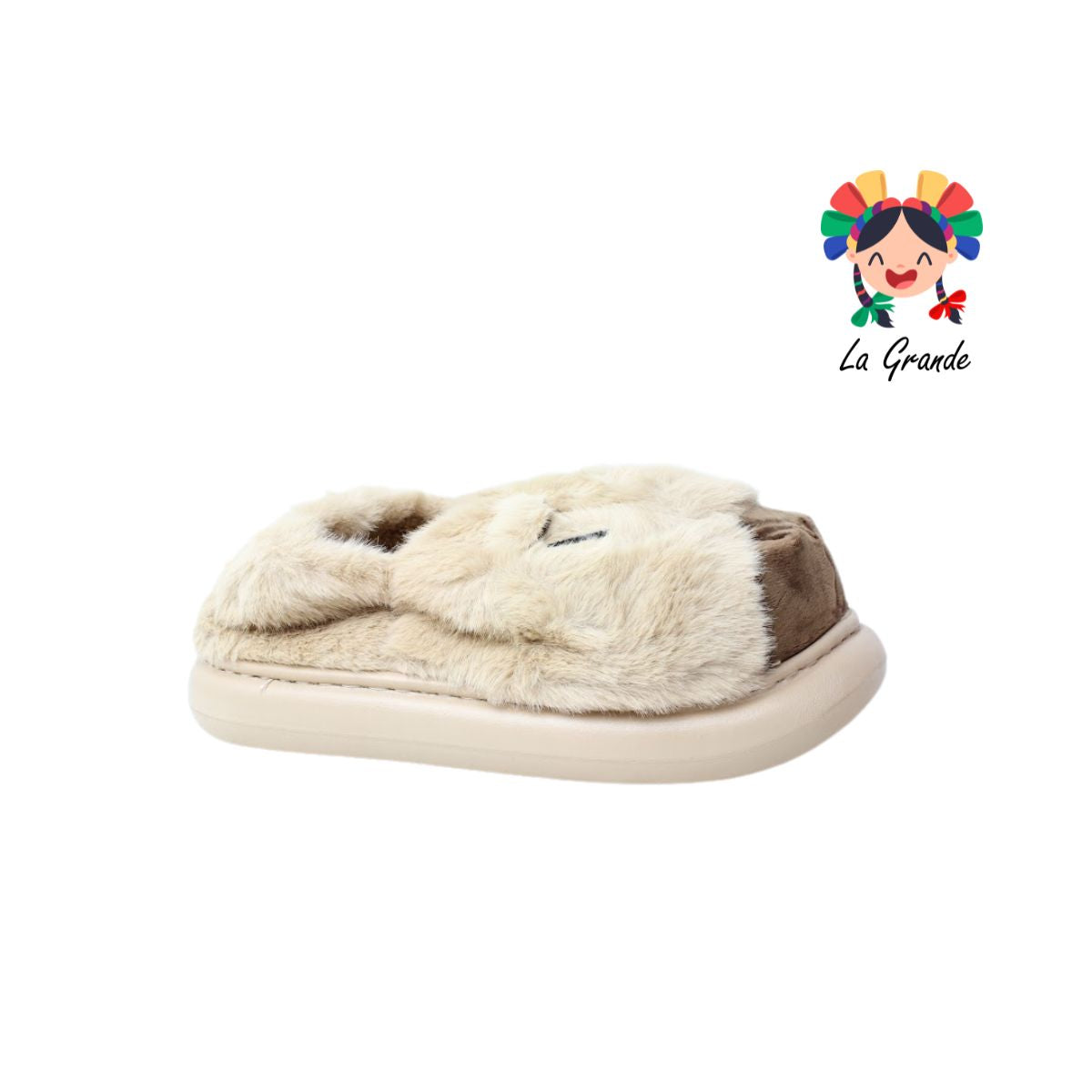 C-4146 ZXXG Multicolor Capiba Pantufla Afelpada para Niña, Niño, Dama y Joven
