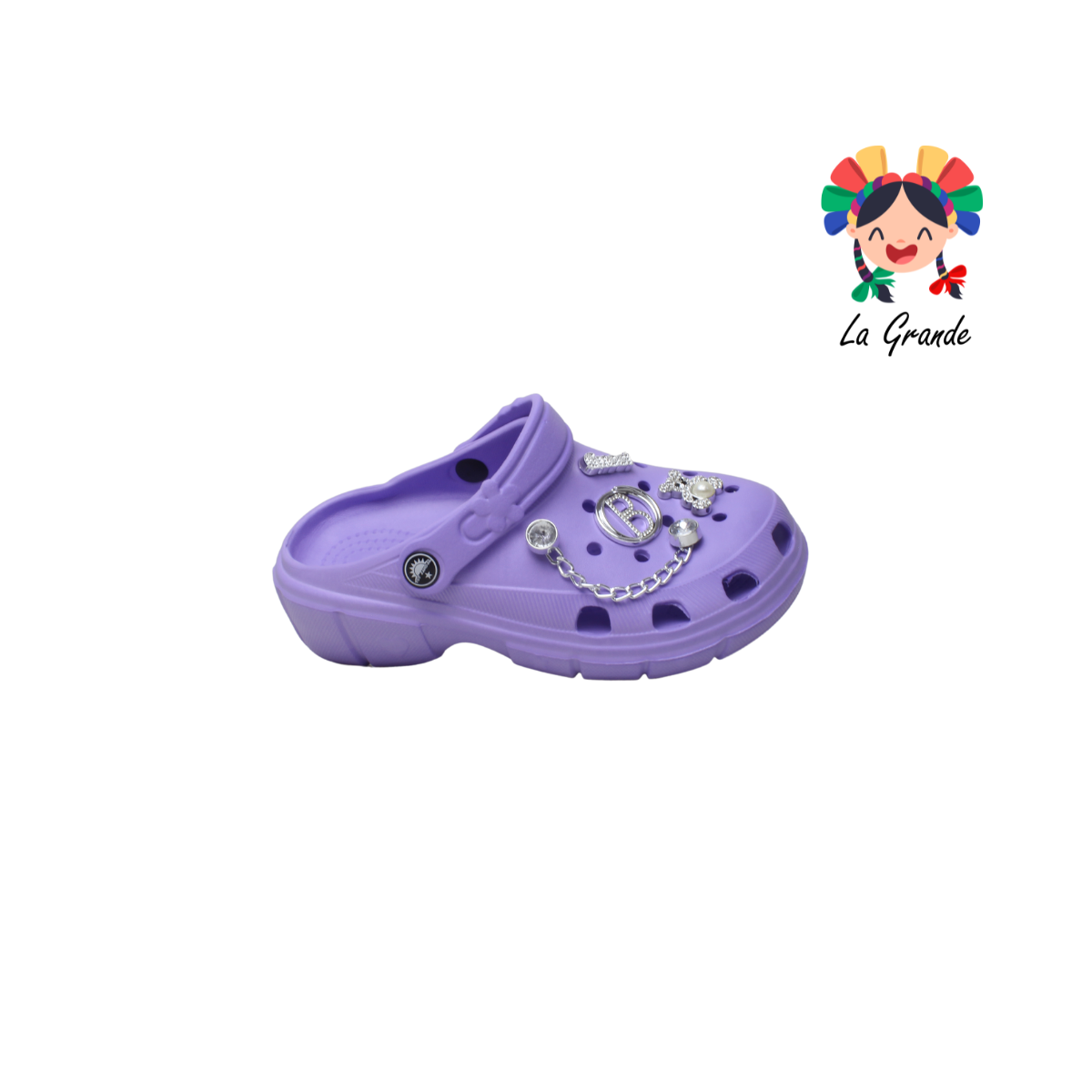C-013M TOP SANDAL Multicolor Sintético Sandalia de Baño o Playa con Adorno de Cadena para Dama
