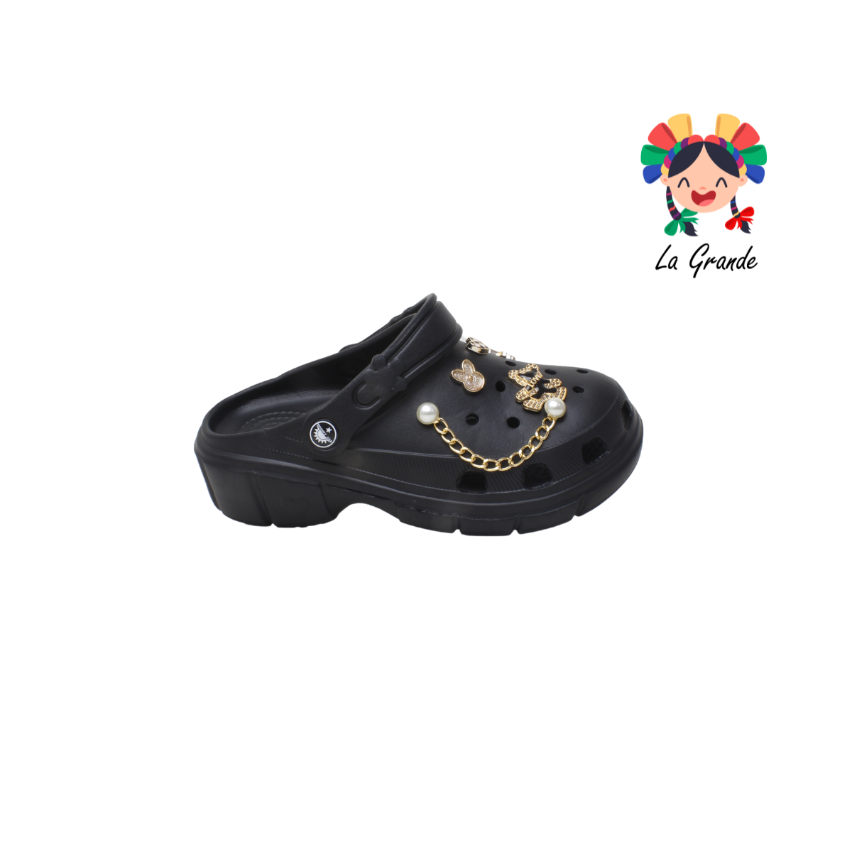 C-013M TOP SANDAL Multicolor Sintético Sandalia de Baño o Playa con Adorno de Cadena para Dama