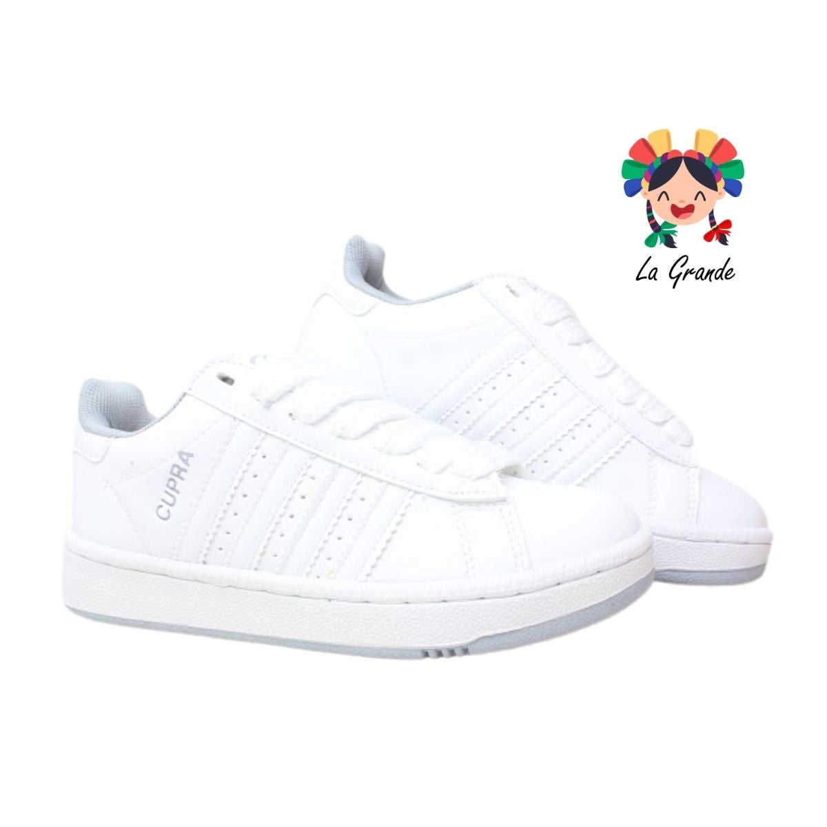 C-888 CUPRA Bco Bco Gris Sint Tenis Casual para Dama y Joven