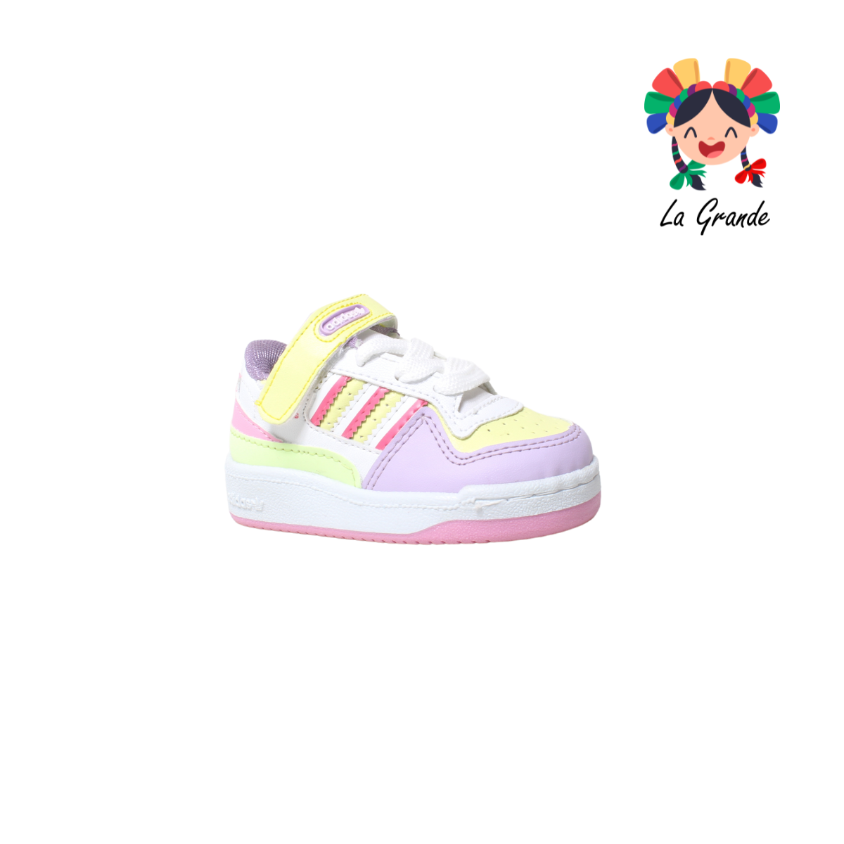 C461 R-KIDS Bco Lila Rosa Sintético Tenis Deportivo para Bebé