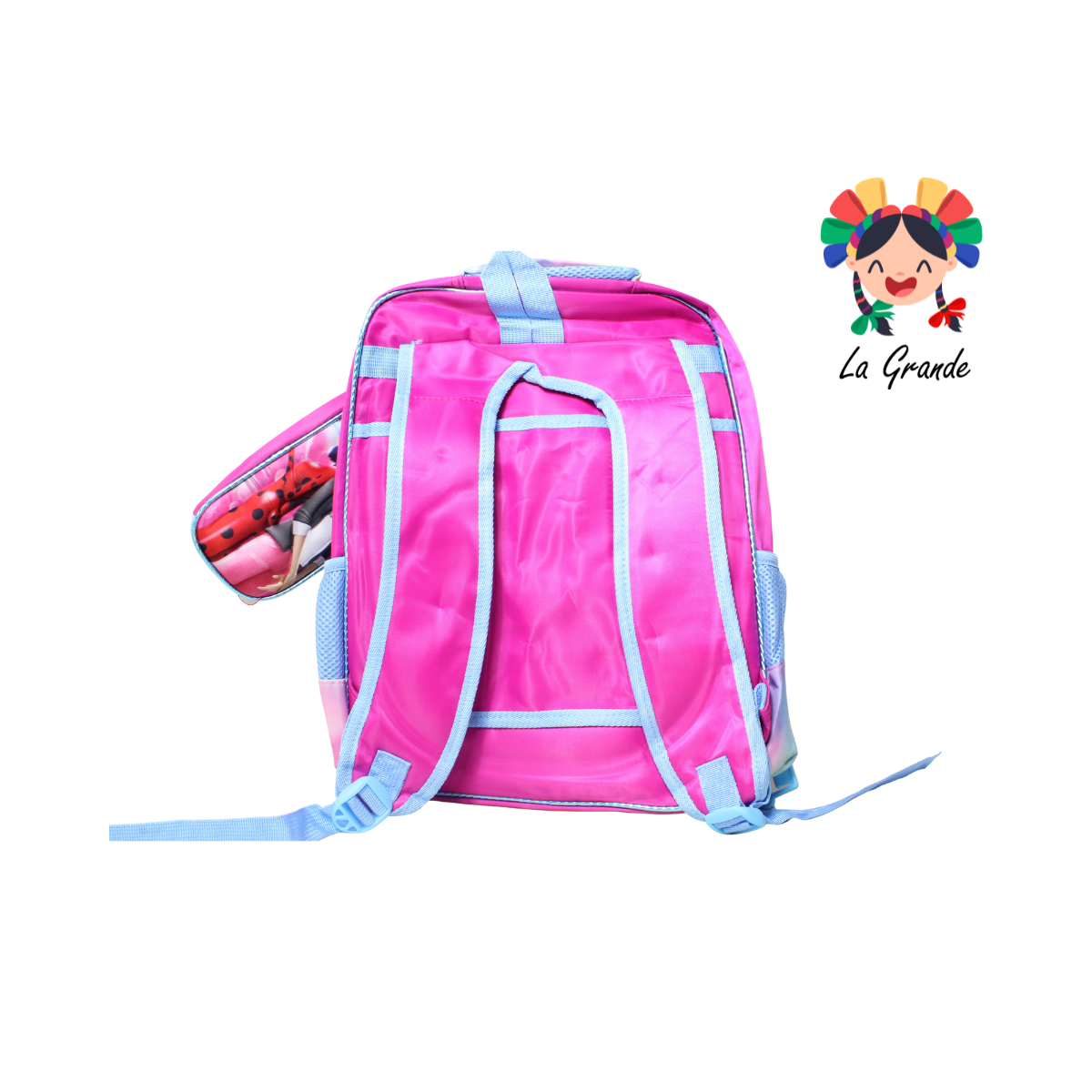 033 Lady Bu Mochila Fucsia Cielo Combo con Luces