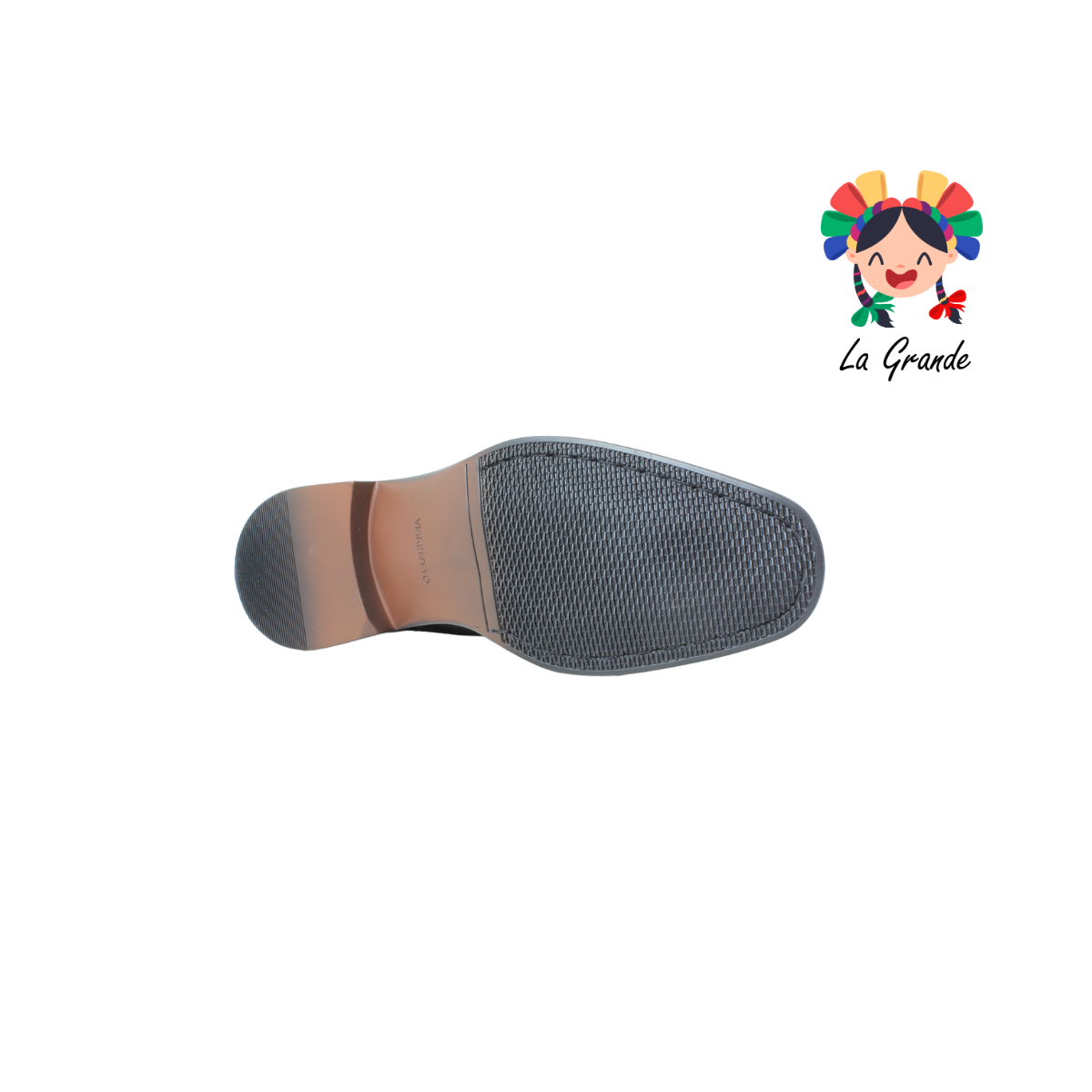 D911 VIAKENTTO Negro Nápoles Piel Zapato Casual para Joven y Caballero