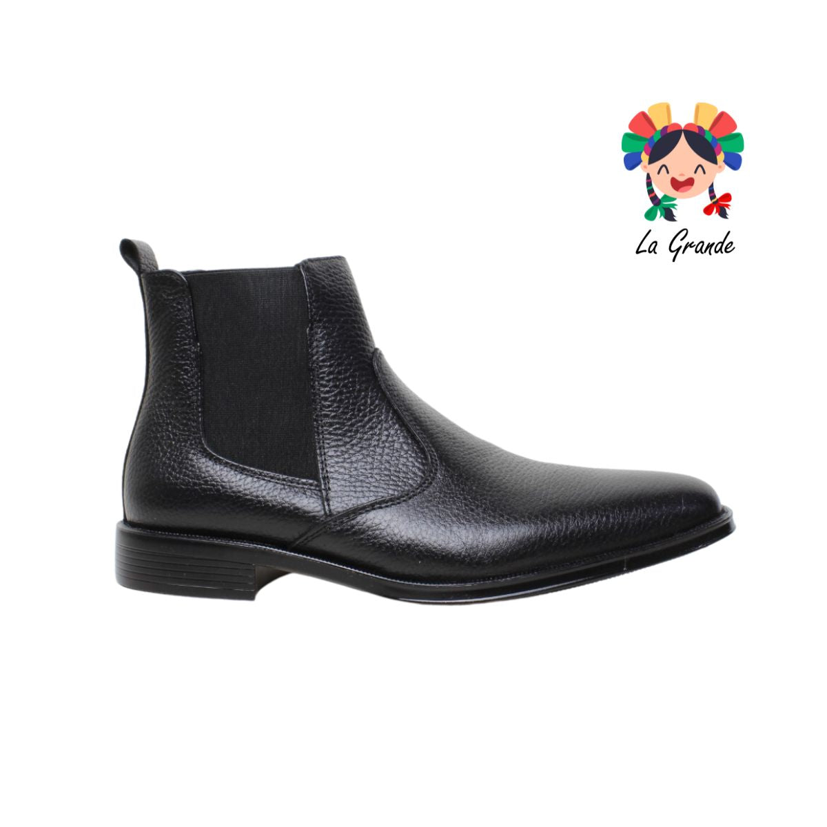 D917 VIAKENTTO Negro Barcelona Piel Bota Casual para Caballero