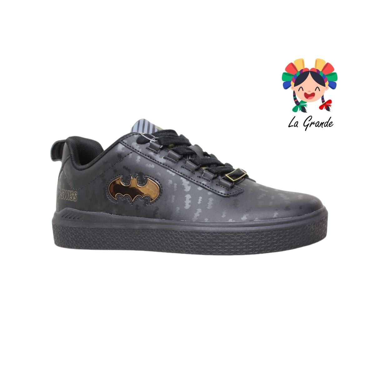 DC3001 K-SWISS Negro Oro Tenis Casual Importado Original para Caballero