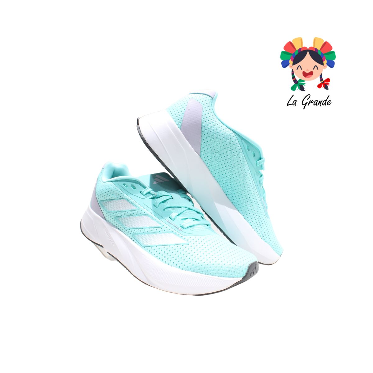 DURAMO SL W ADIDAS Vde Agua Bco Tenis Deportivo Original Importado para Dama