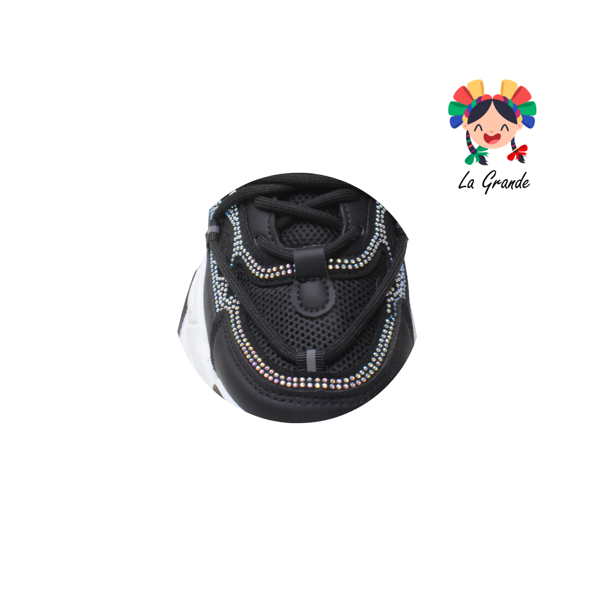 G06-1A FOSUM Negro Textil Tenis Casual para Dama