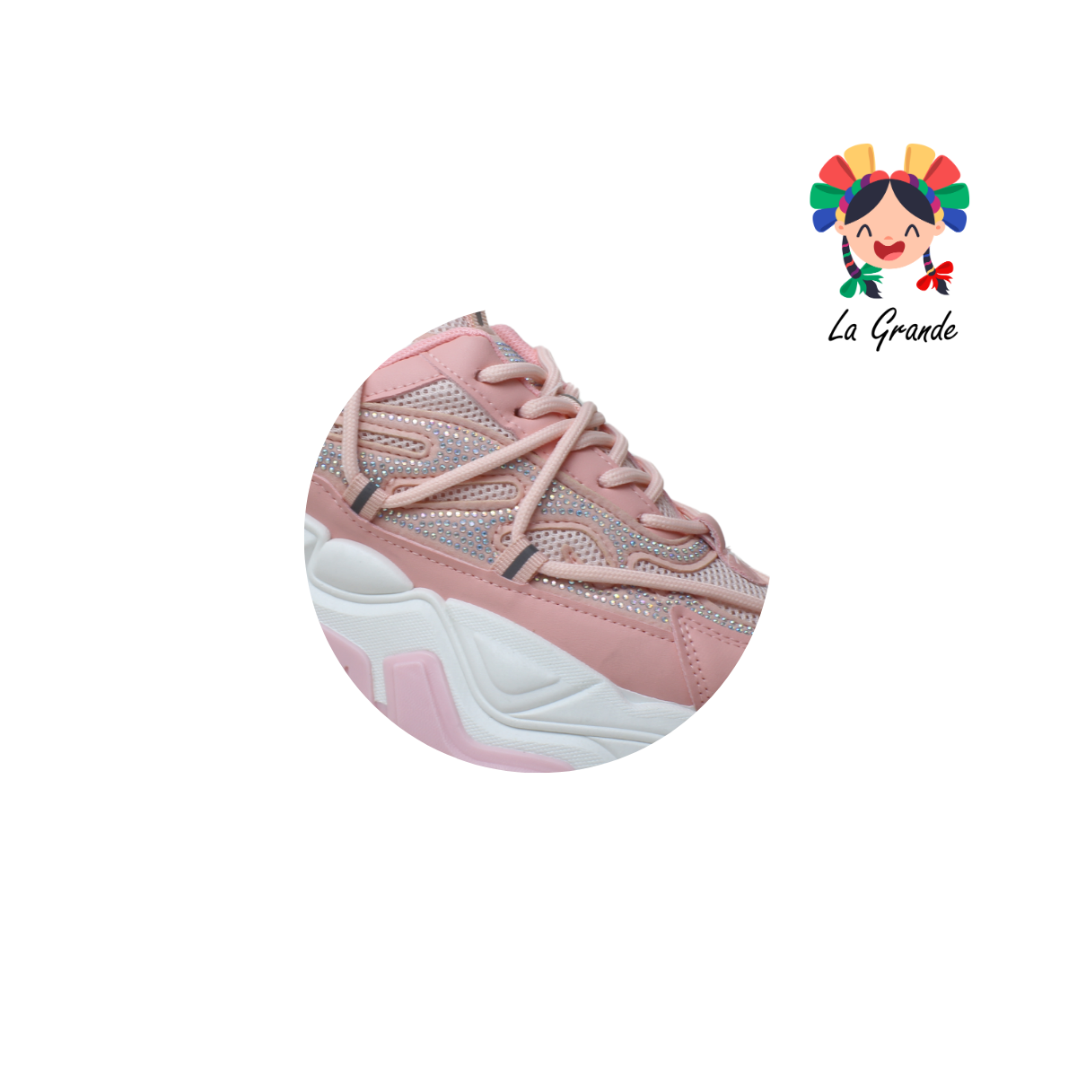 G06-1C FOSUM Rosa Textil Tenis Casual Estilo Urban para Dama