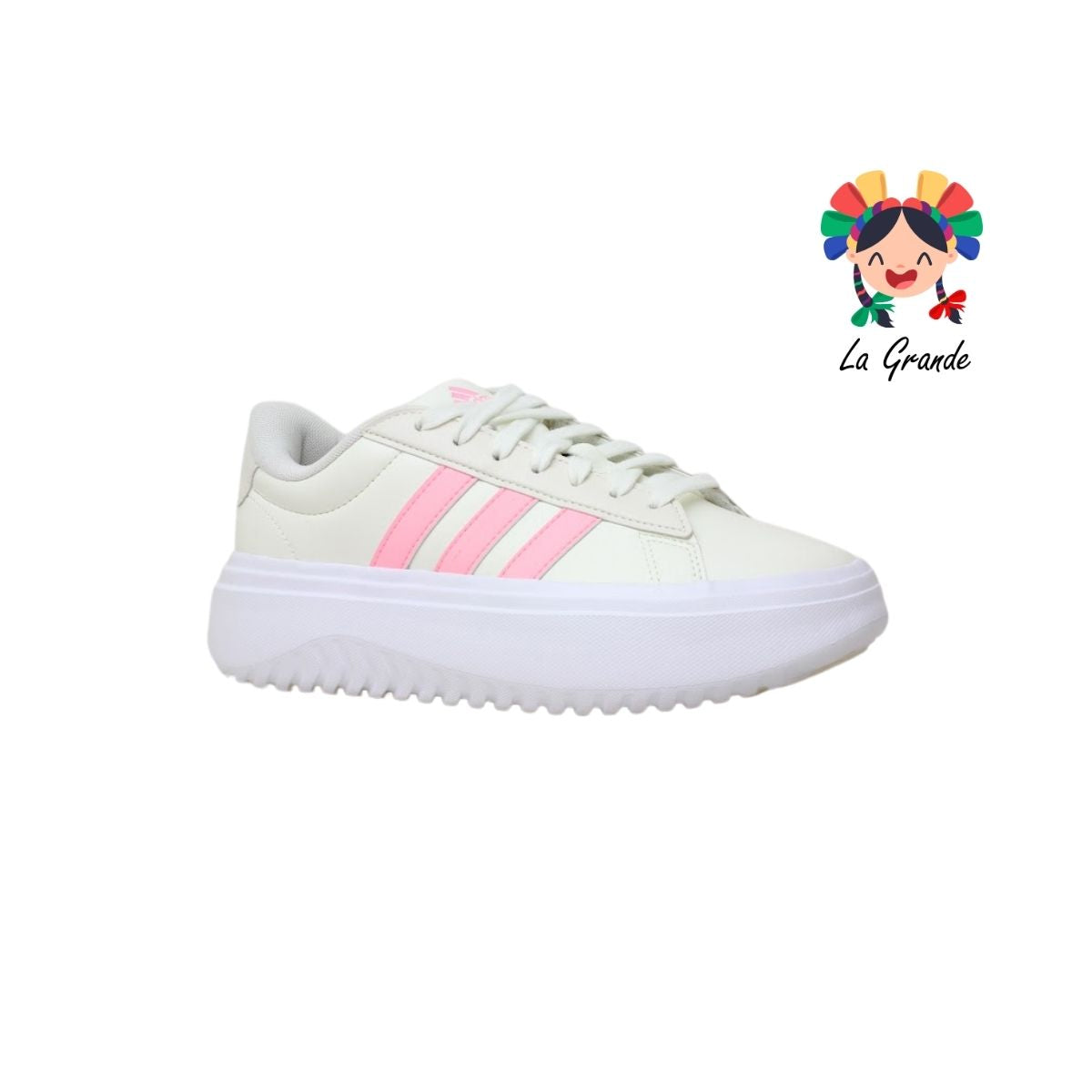 GRAND COURT PLATFORM ADIDAS Beige Rosa Tenis Casual Original Importado para Dama