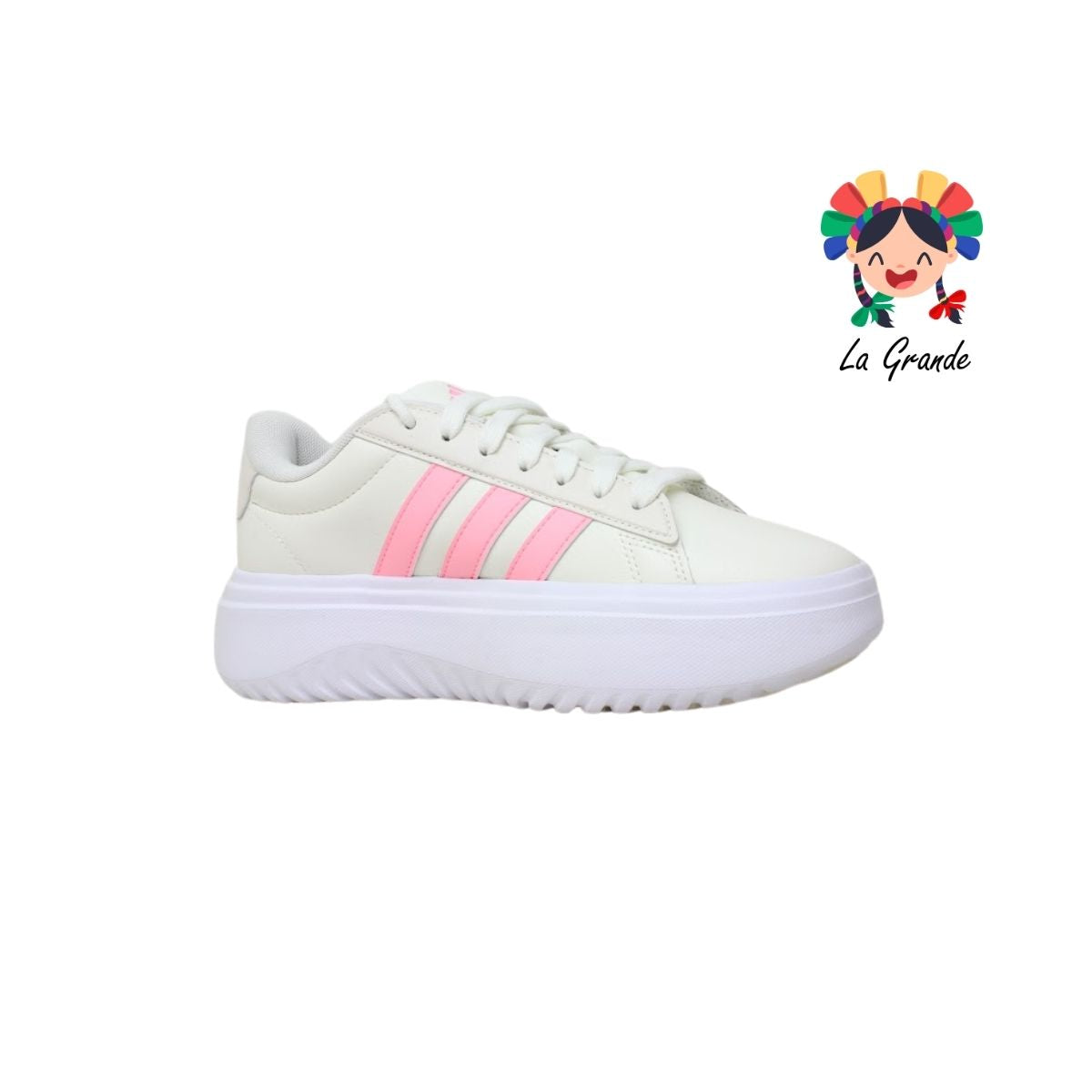 GRAND COURT PLATFORM ADIDAS Beige Rosa Tenis Casual Original Importado para Dama