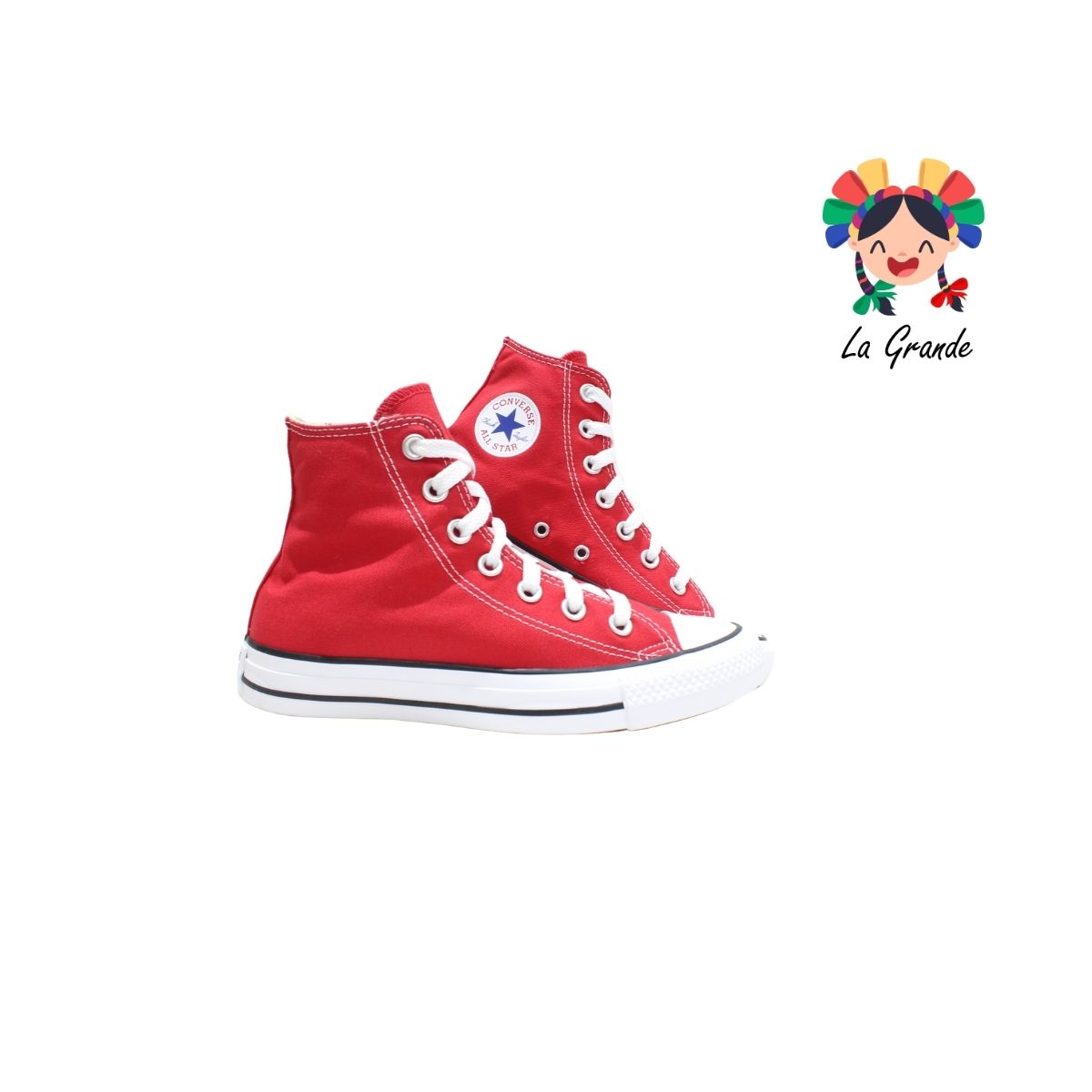 HI CONVERSE Rojo Textil Tenis Casual Importado Original para Dama, Joven y Caballero