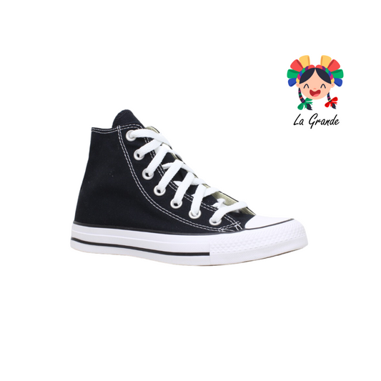 HI CONVERSE Negro Textil Tenis Casual Original Importado Dama, Joven y Caballero