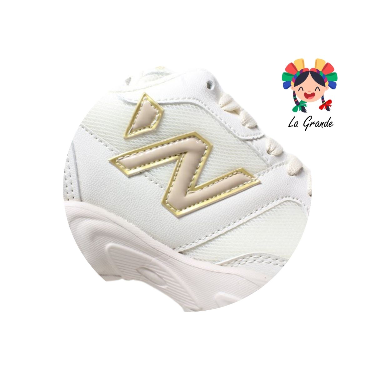 J02 NEW LINE Beige Total Tenis Deportivo para Dama y Joven