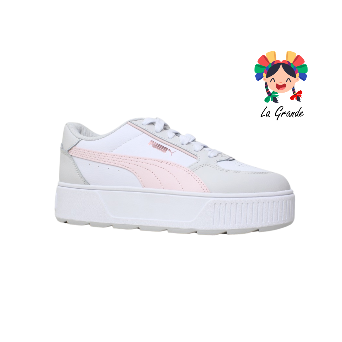 KARMEN REBELLE PUMA Blanco Rosa Tenis Importado Original para Dama