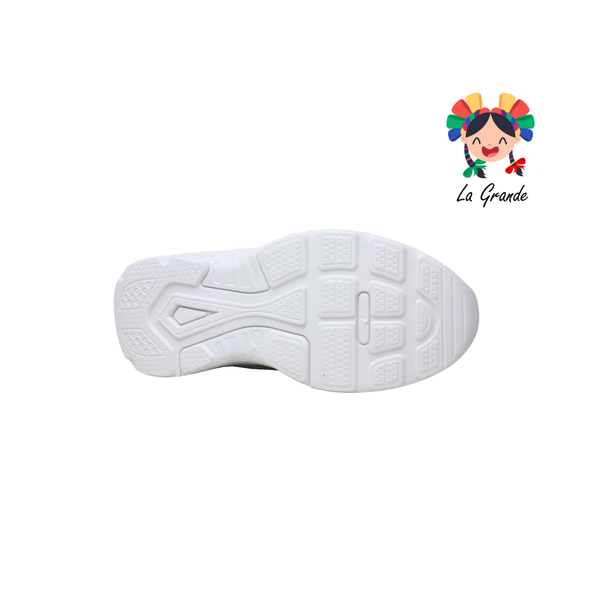 M2304B-6A FOSUM Blanco Gris Tenis Escolar para Dama y Joven