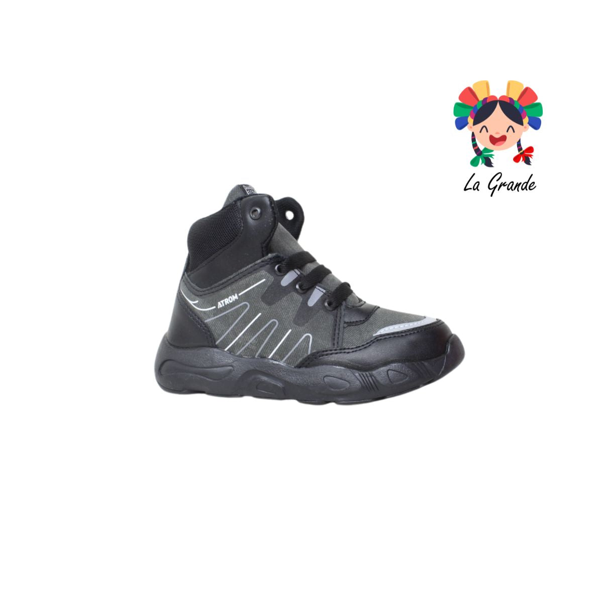 OFF ATROM Negro Sintético Bota Casual para Niño