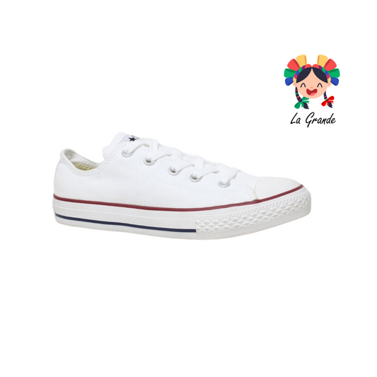 OX CONVERSE Blanco Textil Tenis Casual Importado Original para Niño,Niña,Dama,Joven y Caballero