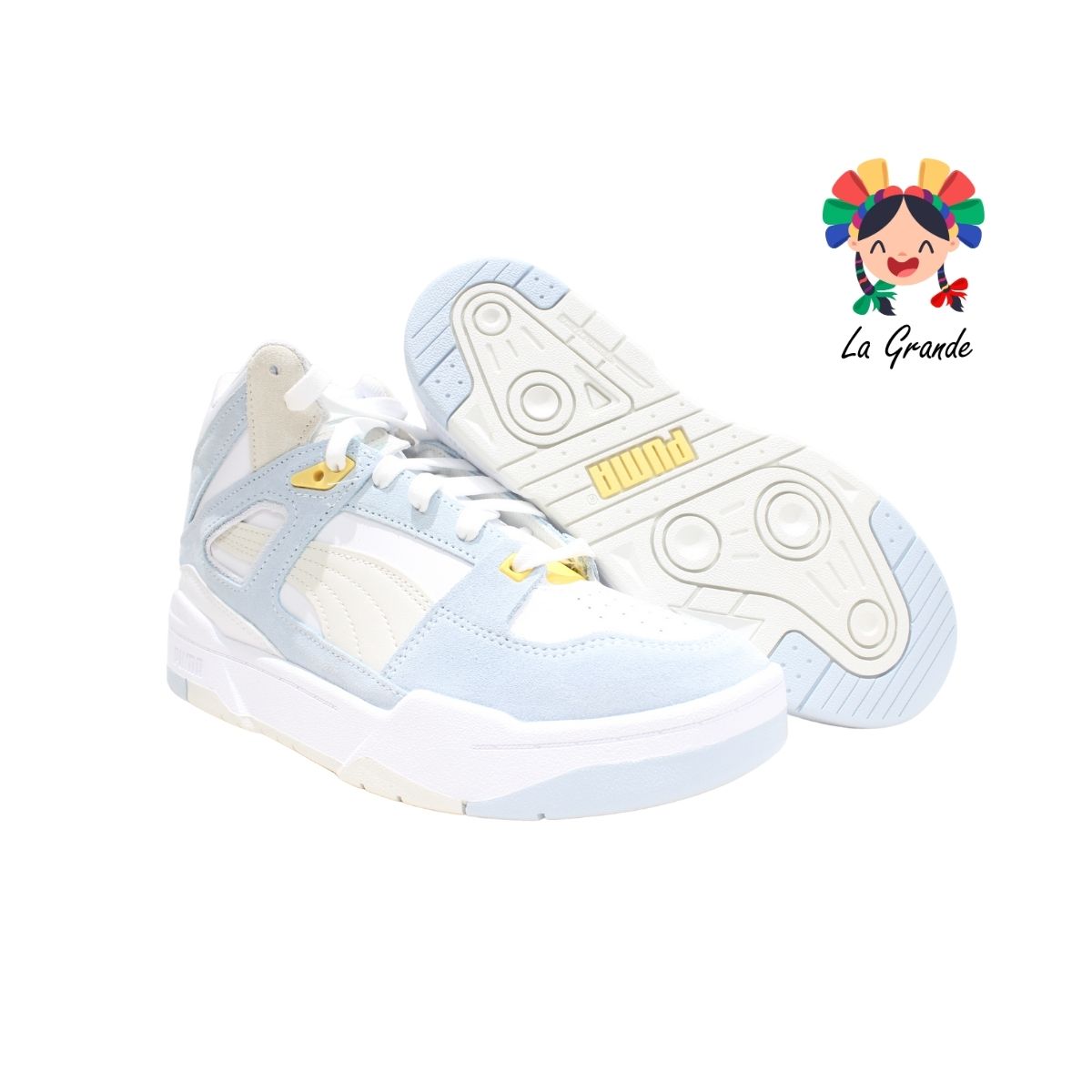 Slipstream Hi-PUMA Bco Azul Pastel Tenis Casual Importado Original para Dama y Joven