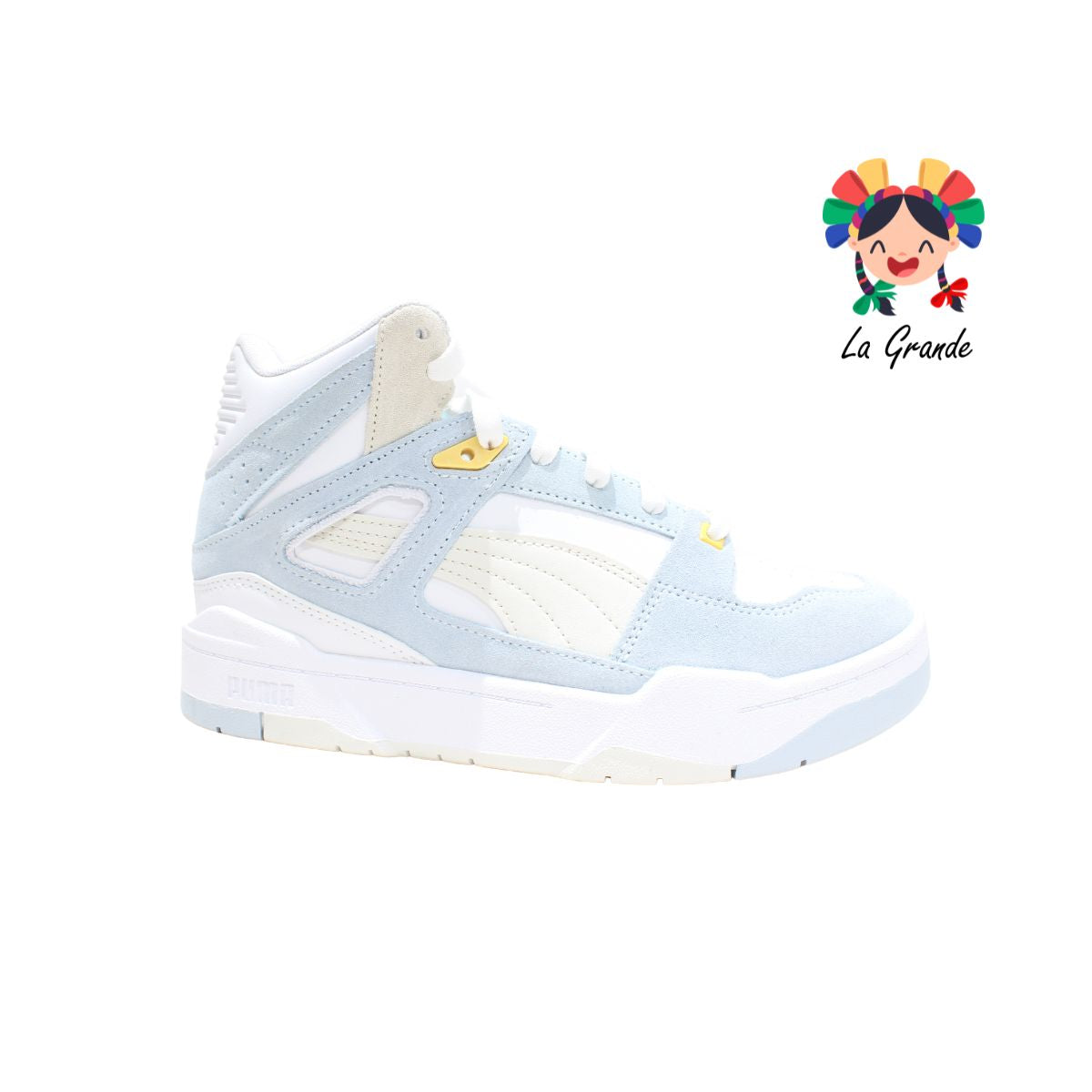 Slipstream Hi-PUMA Bco Azul Pastel Tenis Casual Importado Original para Dama y Joven