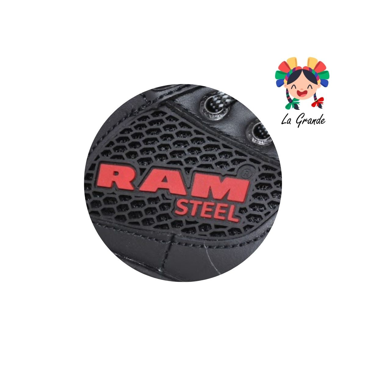 R-811 RAM Negro Rojo Casco de Poliamida Bota Industrial para Caballero