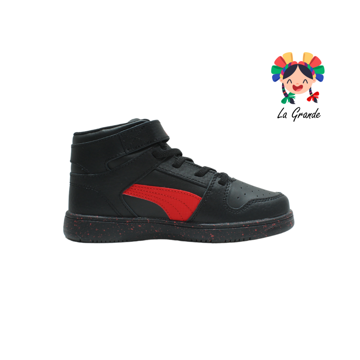 ELEVATED PUMA Negro Rojo Sint Tenis Casual Importado Original para Niña y Niño