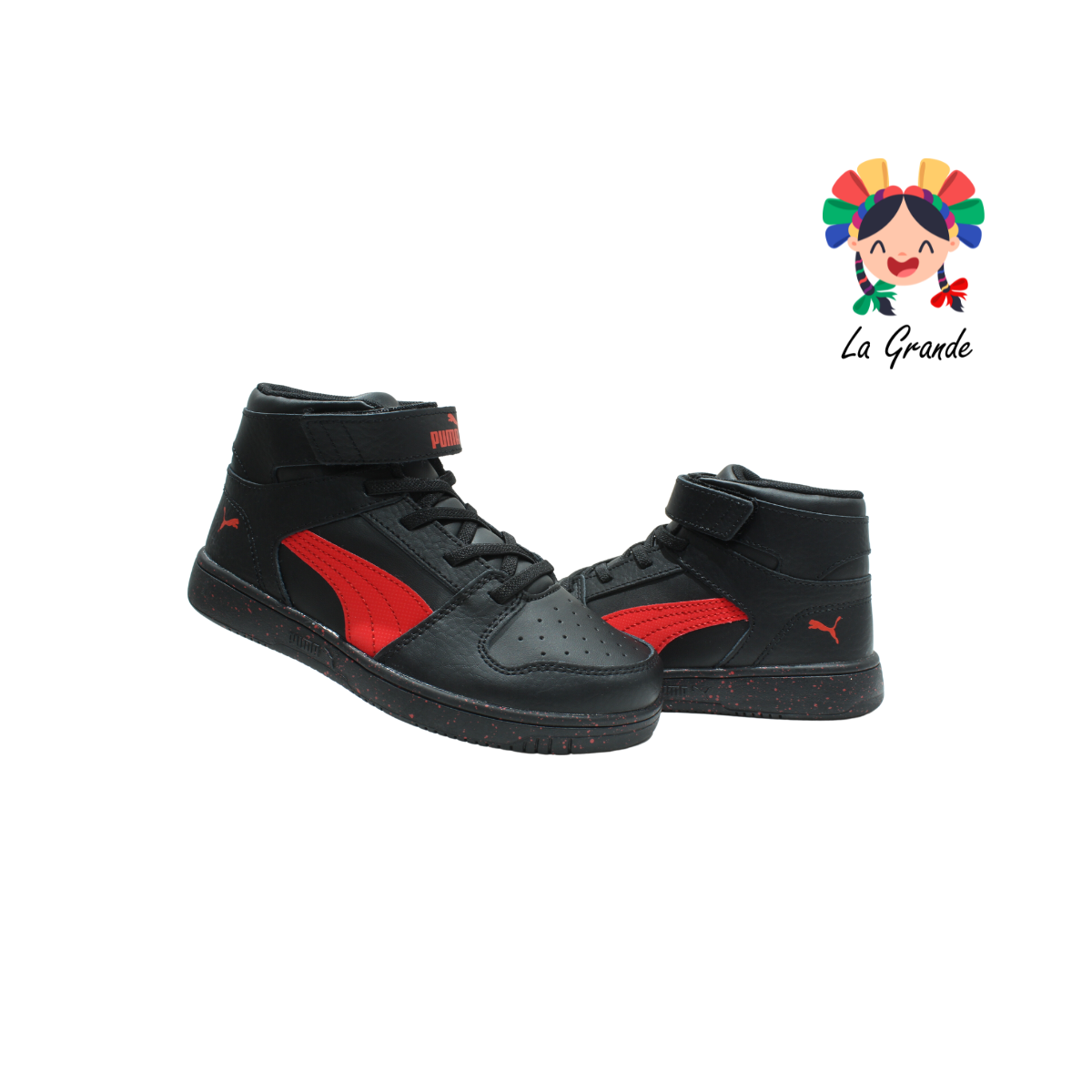 ELEVATED PUMA Negro Rojo Sint Tenis Casual Importado Original para Niña y Niño