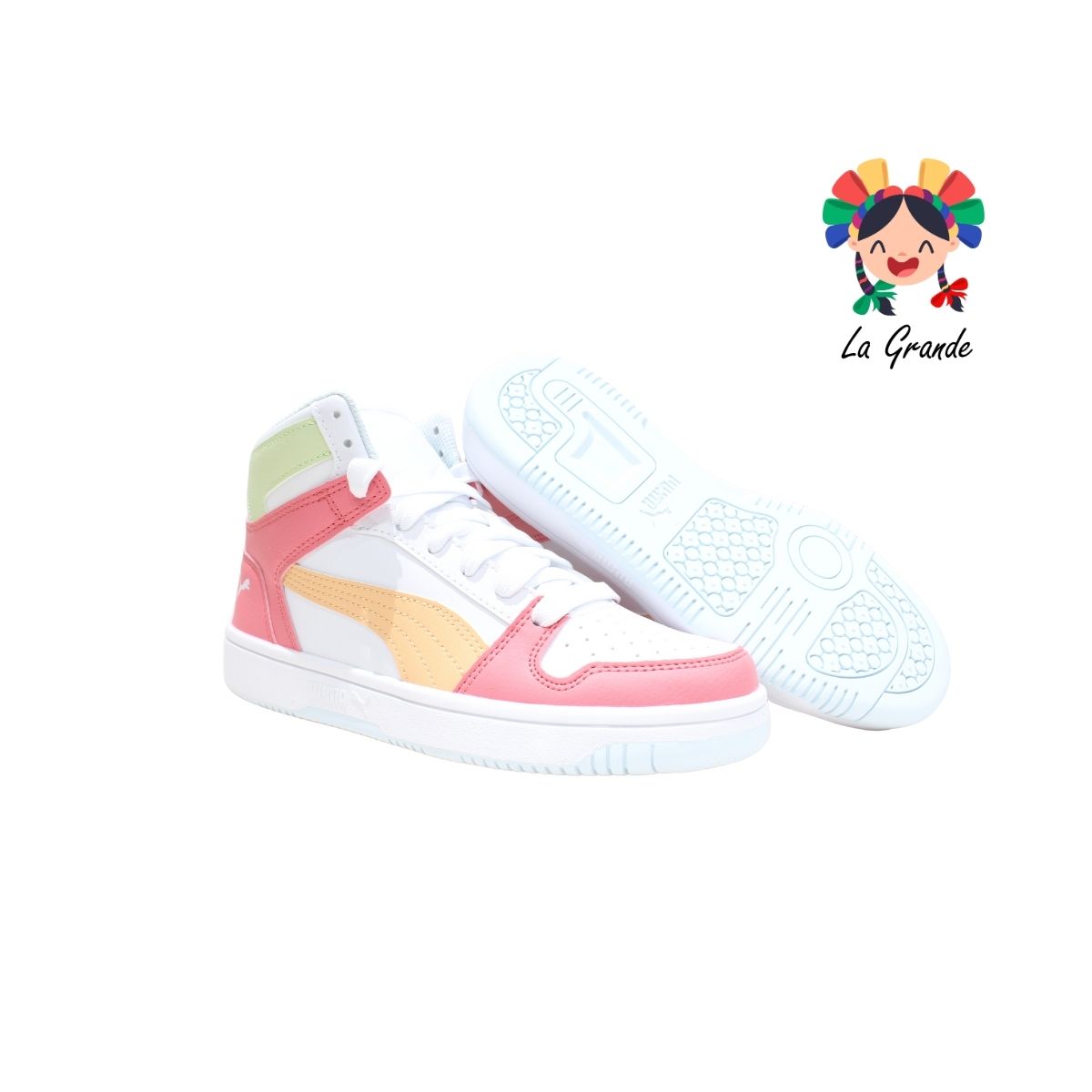 LAYUP PUMA Rosa Verde Sint Tenis Casual Importado Original para Dama