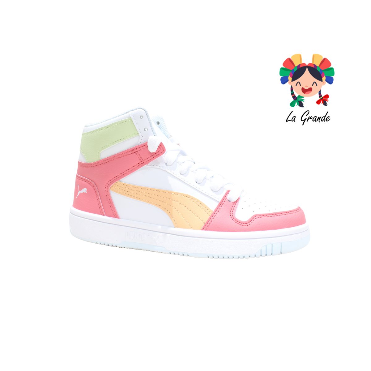 LAYUP PUMA Rosa Verde Sint Tenis Casual Importado Original para Dama