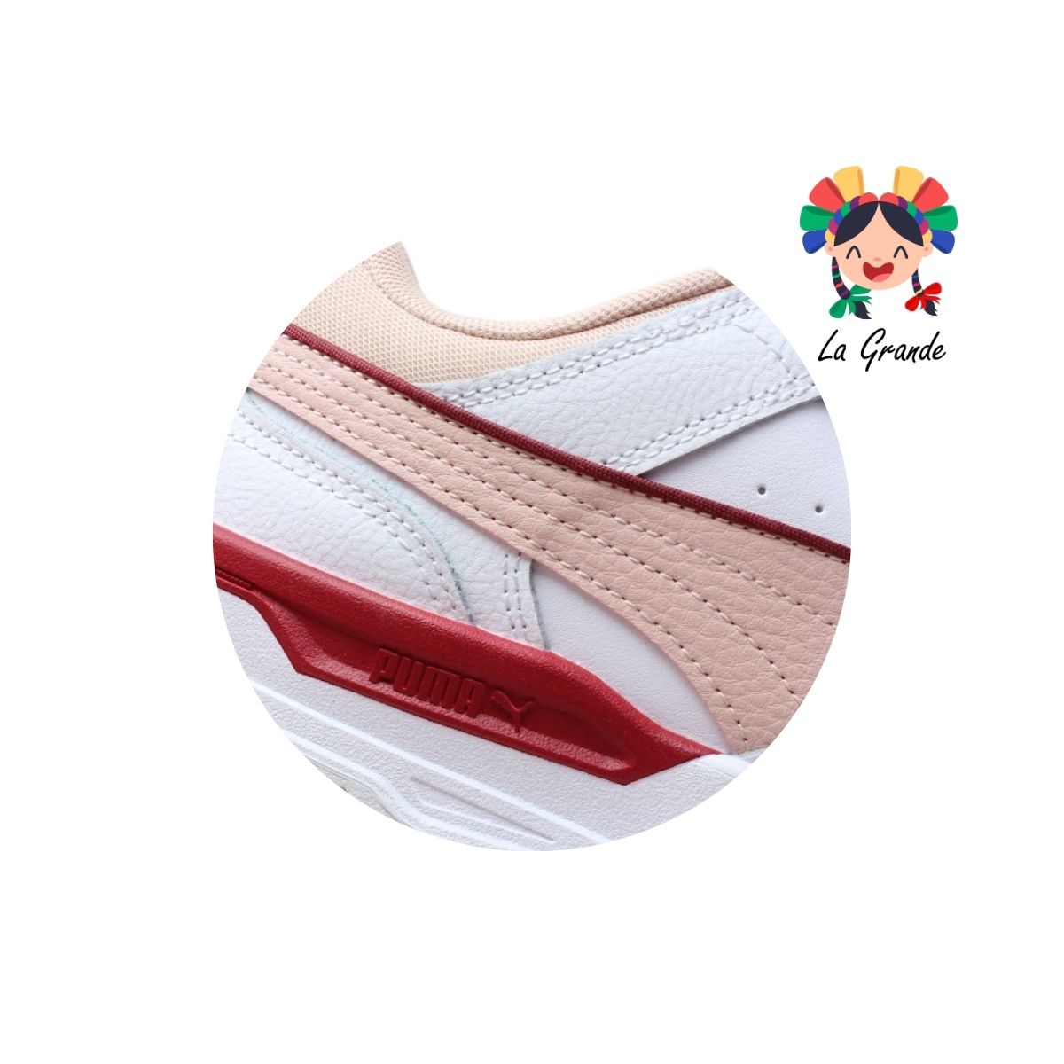 REBOUND RETRO PUMA Bco Rosa Gris Tenis Casual Importados Originales para Dama