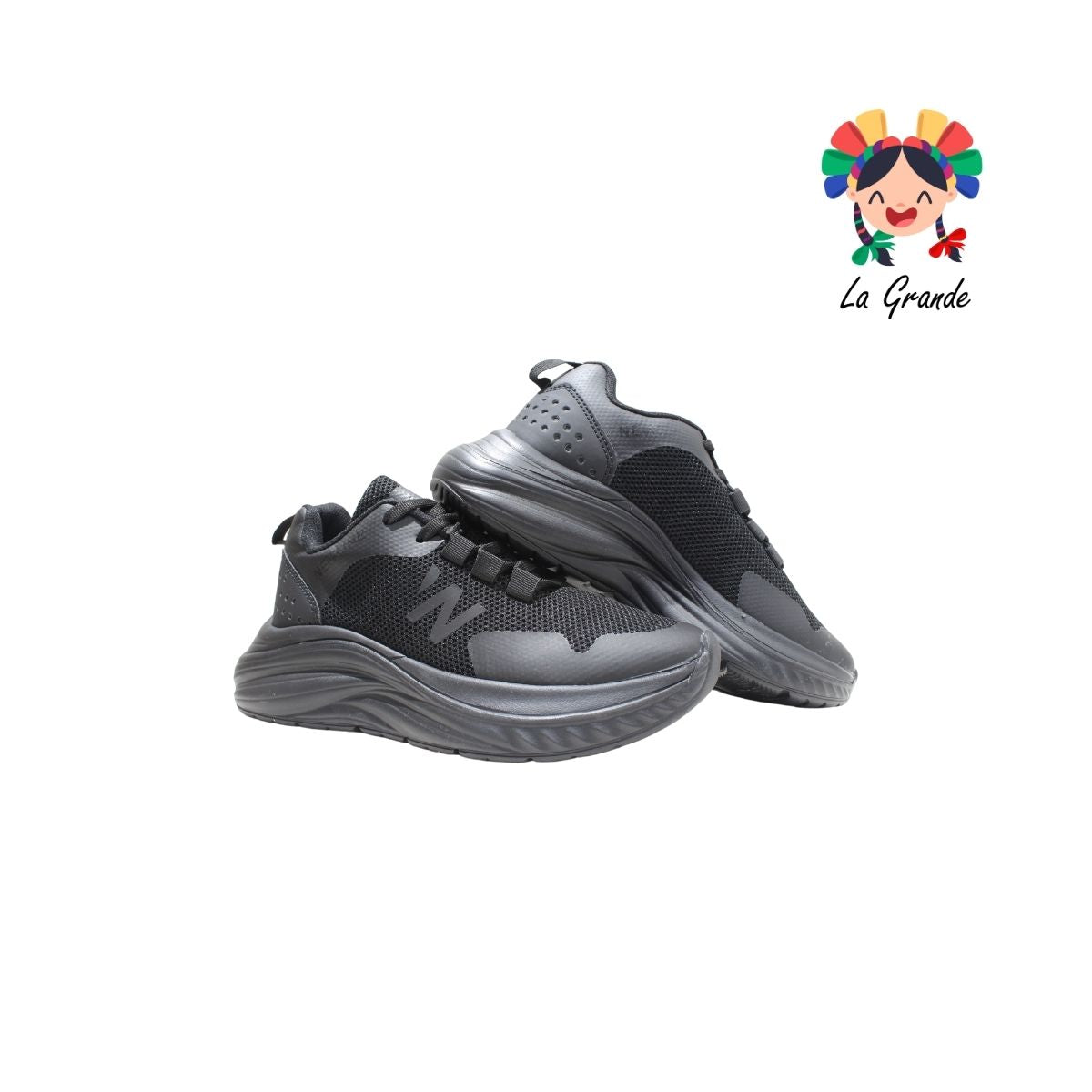 S15 NEW LINE Negro Negro Tenis Deportivo para Dama, Joven y Caballero