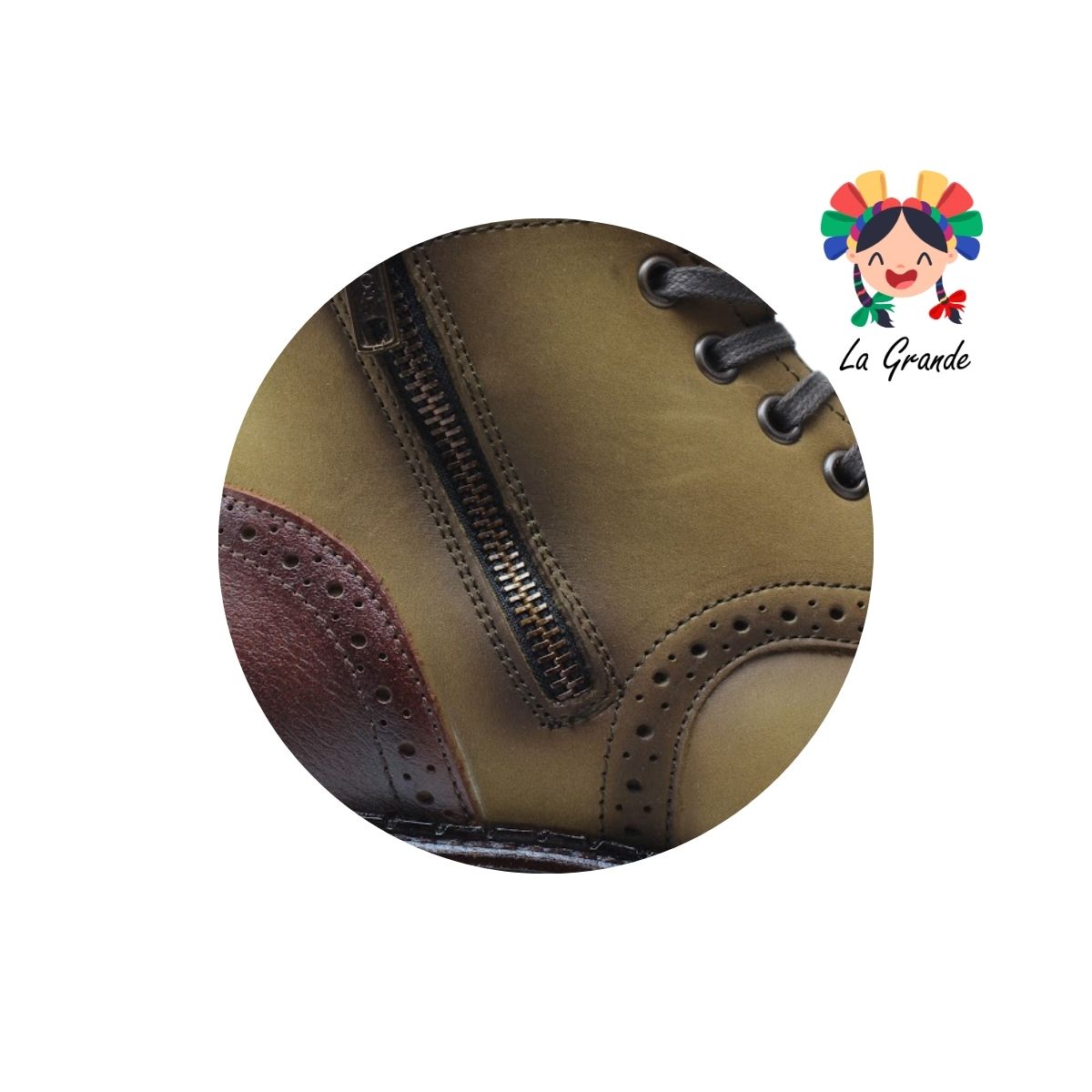 S5704 SABATTER Tan Café Piel Botín Casual para Caballero