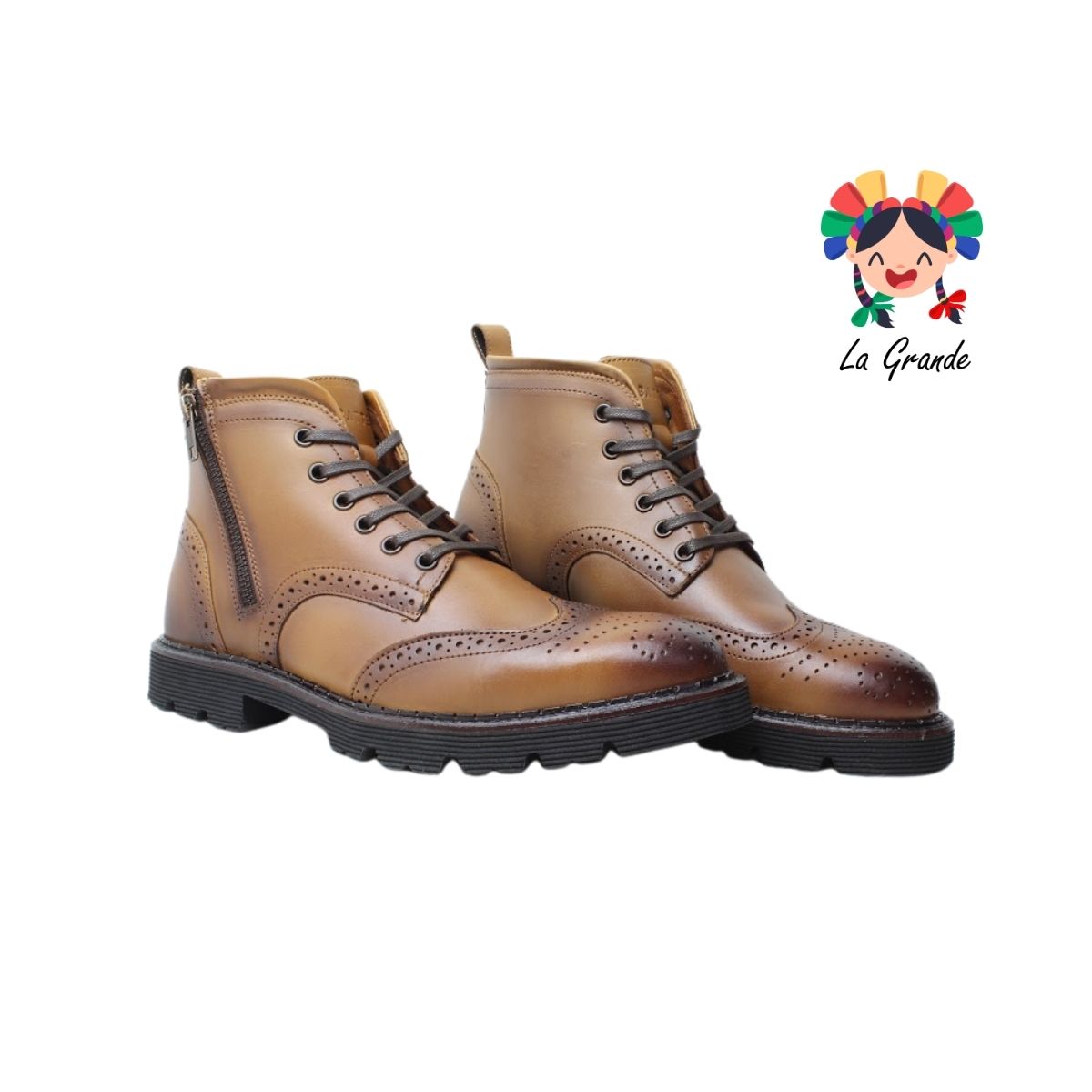 S5704 SABATTER Miel Piel Botín Casual para Caballero