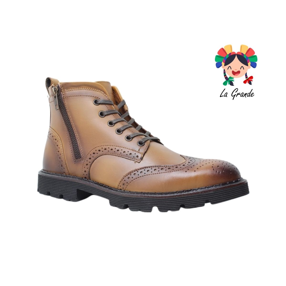 S5704 SABATTER Miel Piel Botín Casual para Caballero