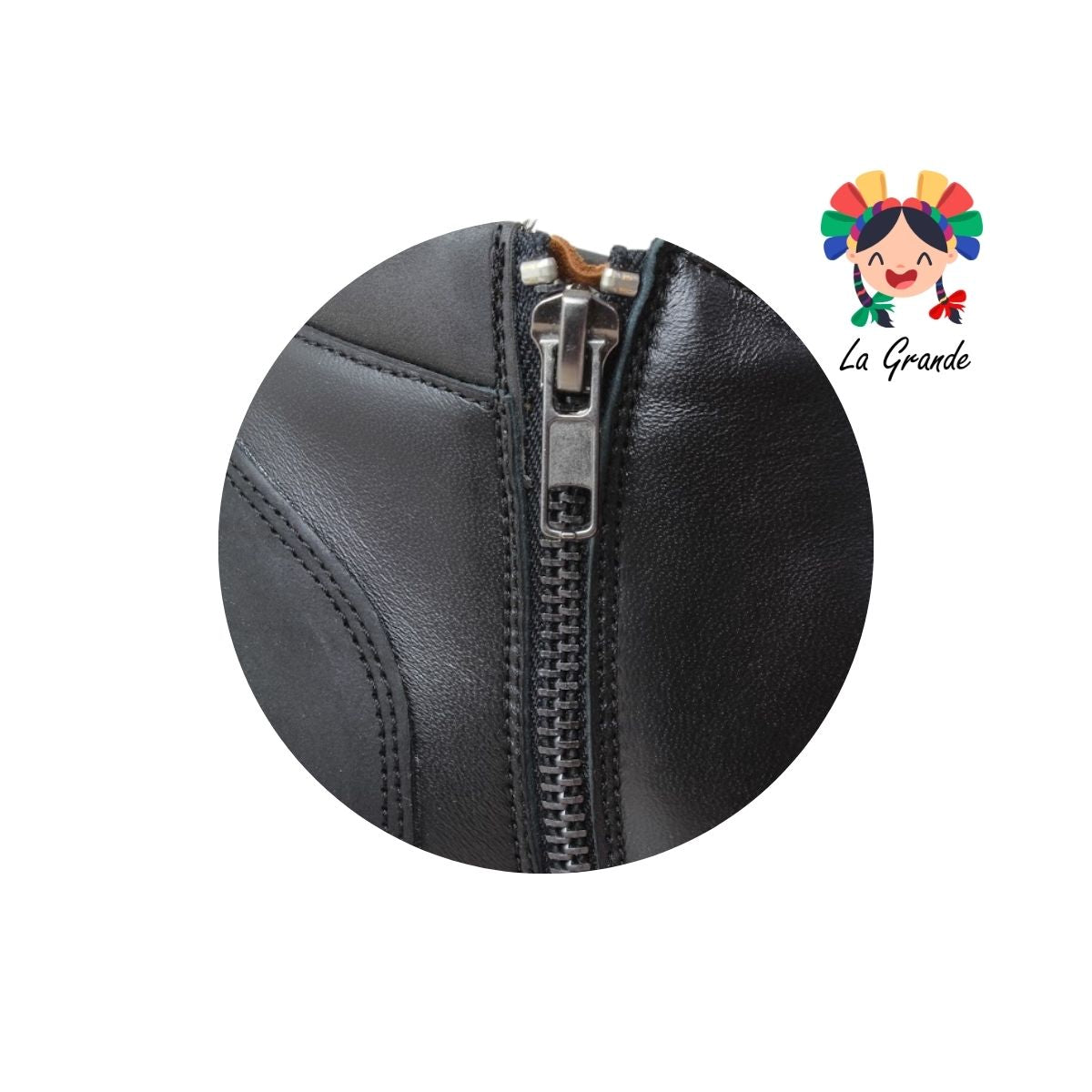 SE018 DOGI Negro Piel Botín Casual para Caballero