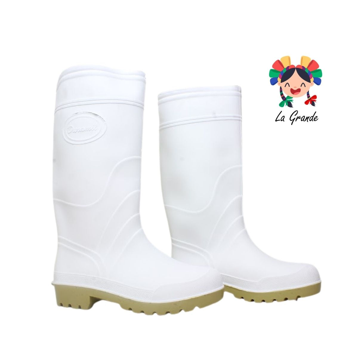 Star Plus DUNLOP Blanco Bota de Hule para Dama, Joven y Caballero