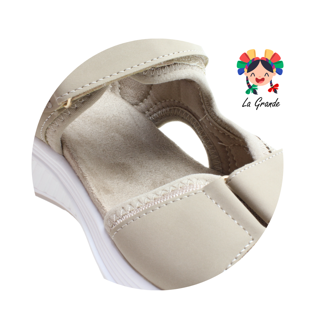 T100 PROKENNEX Taupe Sintético Sandalia Deportiva para Dama