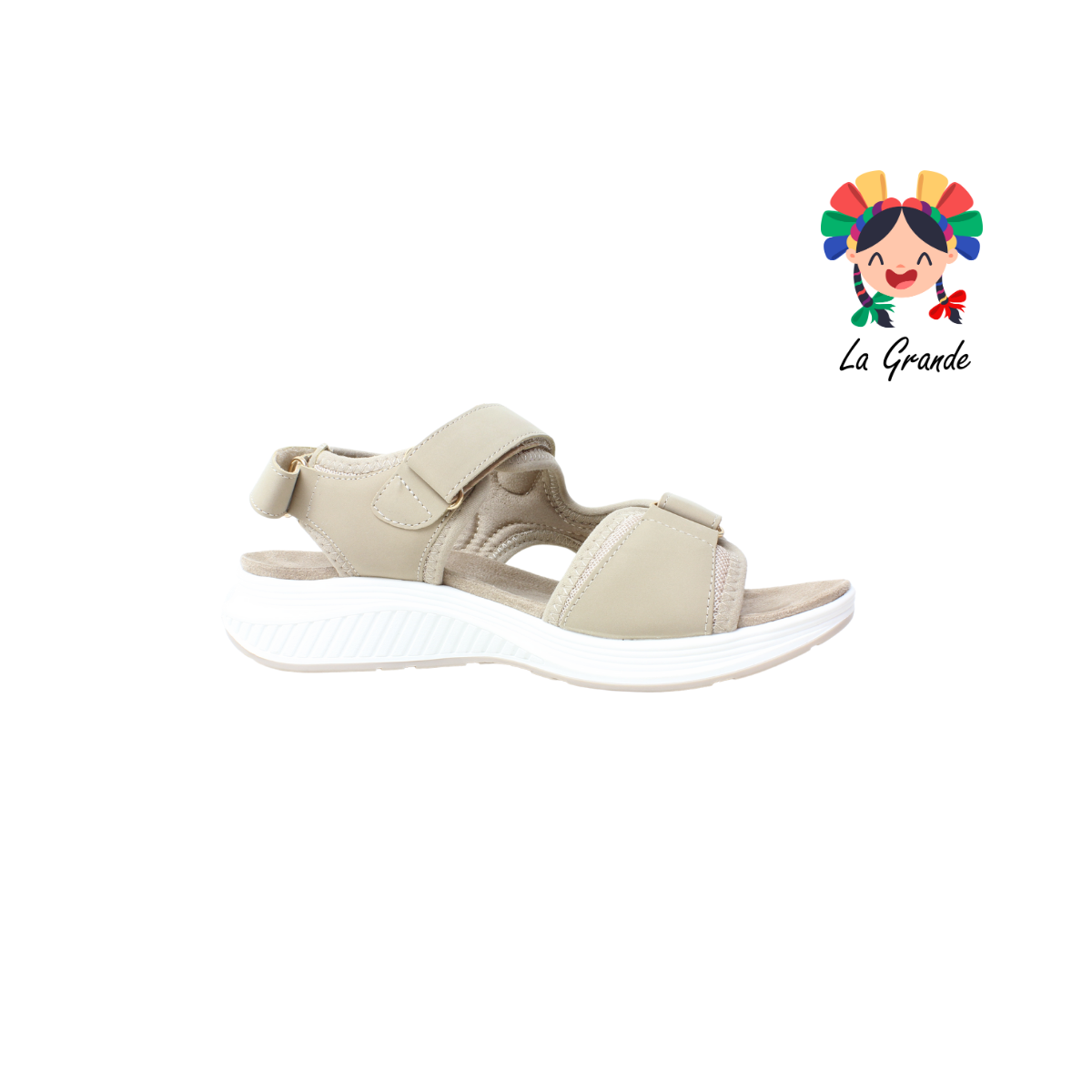 T100 PROKENNEX Taupe Sintético Sandalia Deportiva para Dama